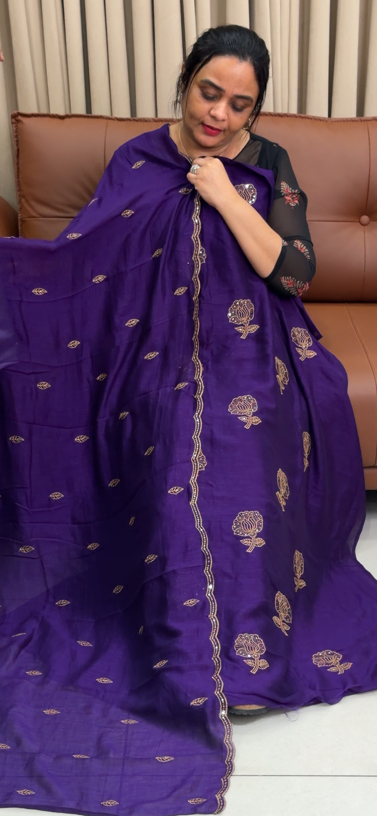 SEMI RAW SILK UNSTITCHED SALWAR SUITS - IHA 34741