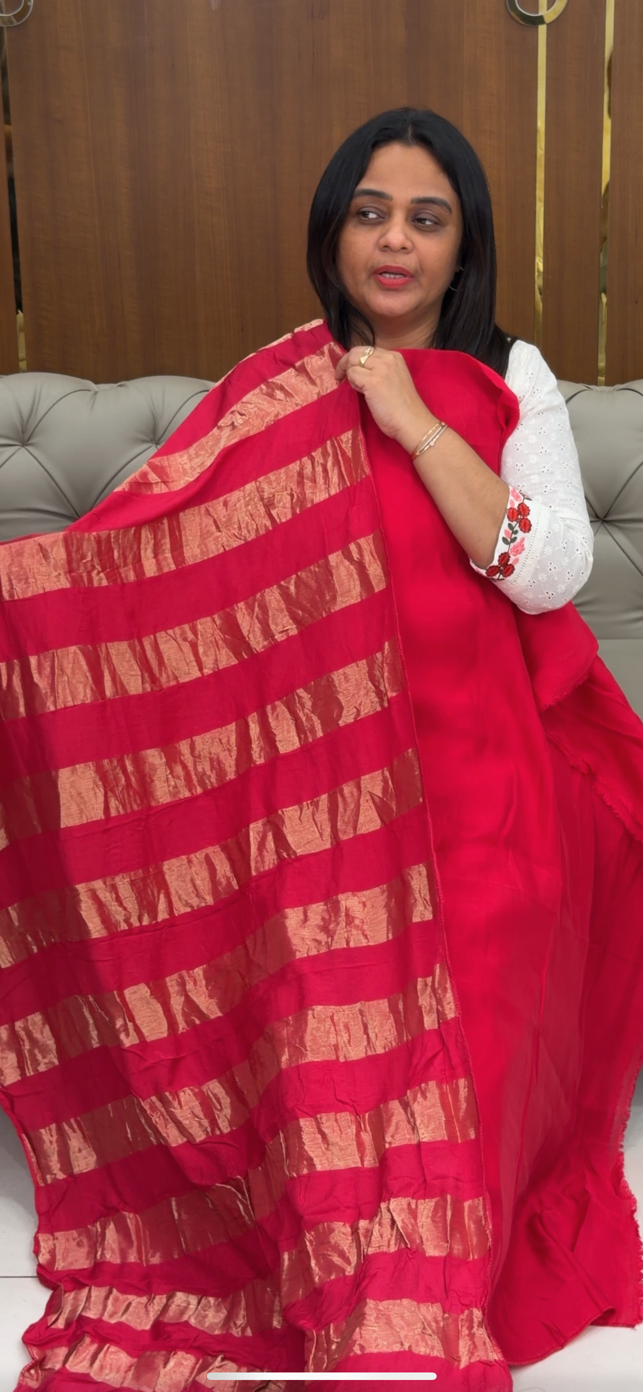 MALAI CHANDERI UNSTITCHED SALWAR SUITS - IHA 29366