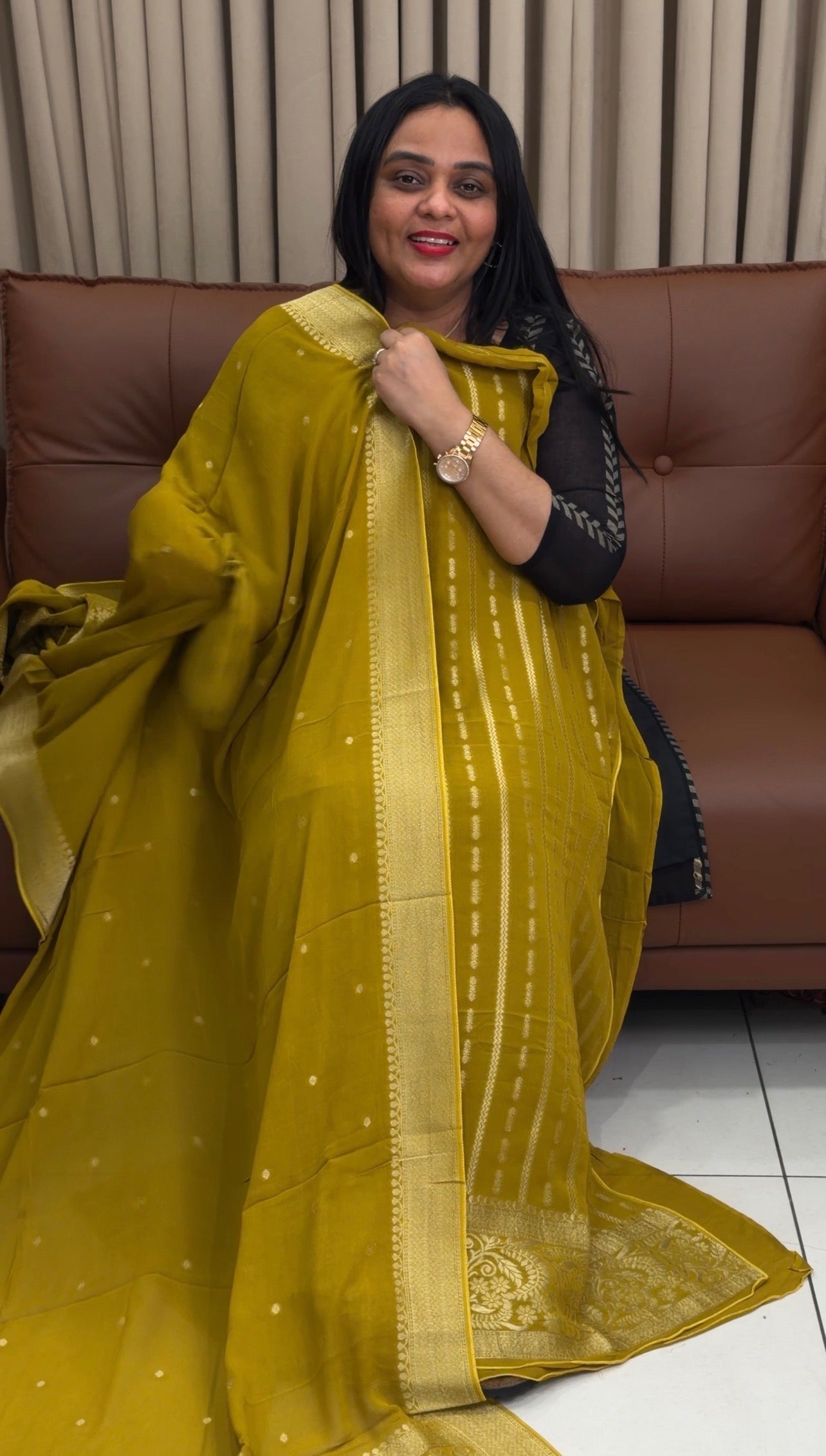 GEORGETTE BANARASI UNSTITCHED SALWAR SUITS  - IHA 34693