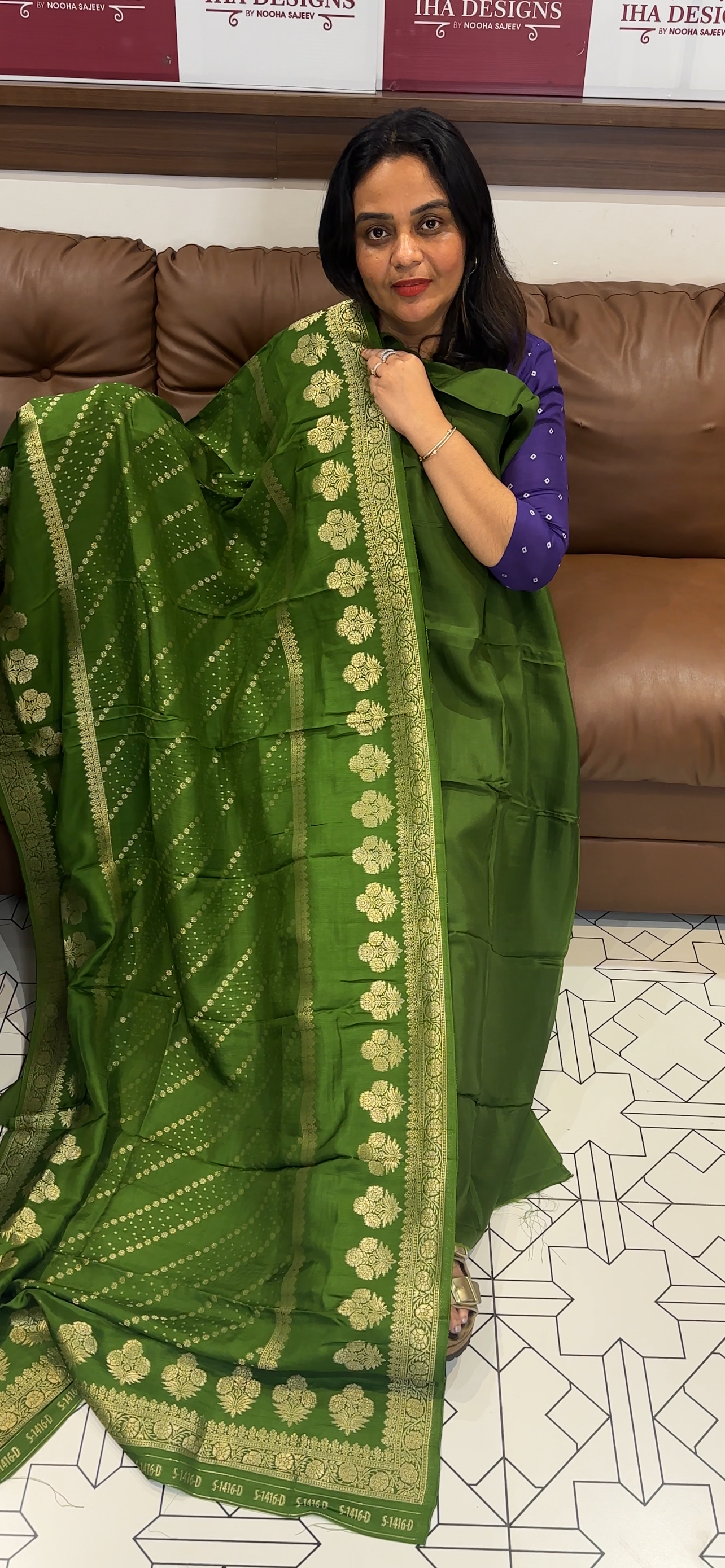 SILK BANARASI UNSTITCHED SALWAR SUITS - IHA 31263