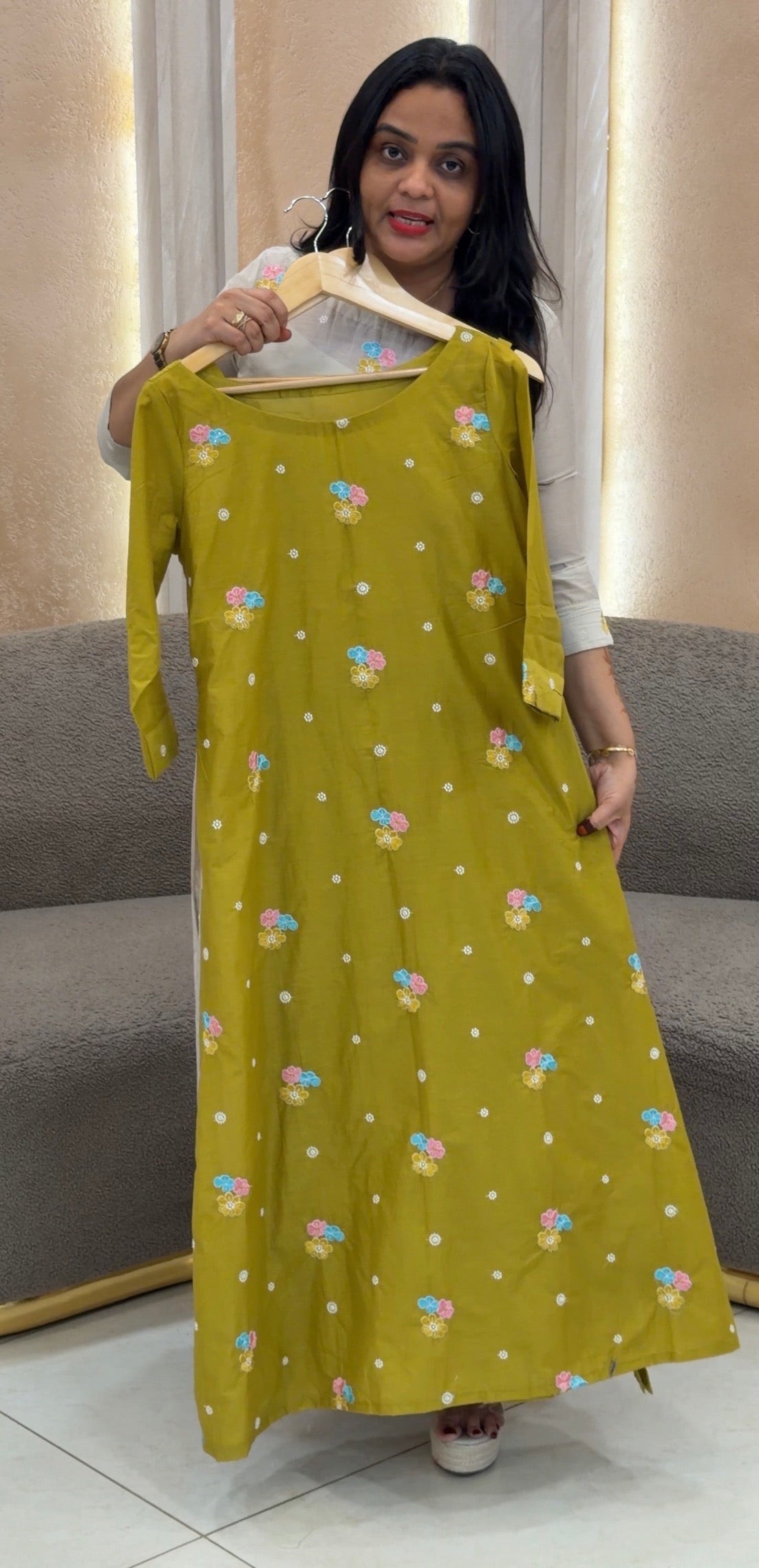 IHA'S IN-HOUSE MUL CHANDERI TOP - IHA 32947