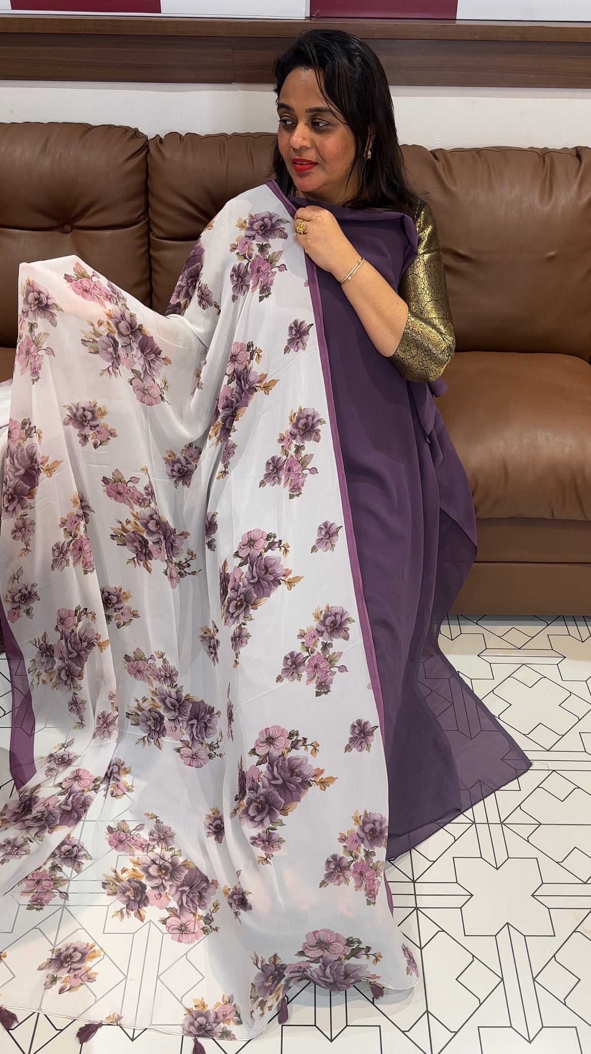GEORGETTE UNSTITCHED SALWAR SUITS - IHA 25568