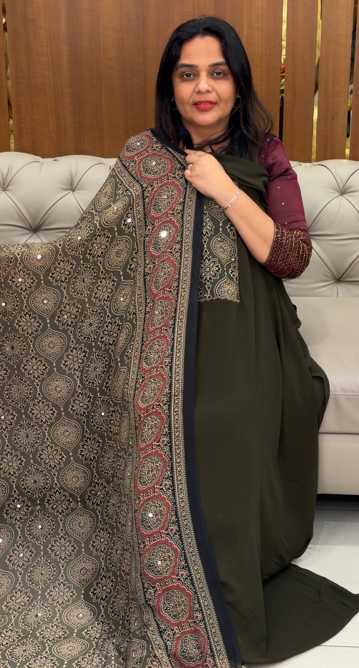 FAUX GEORGETTE UNSTITCHED SALWAR SUITS - IHA 30858