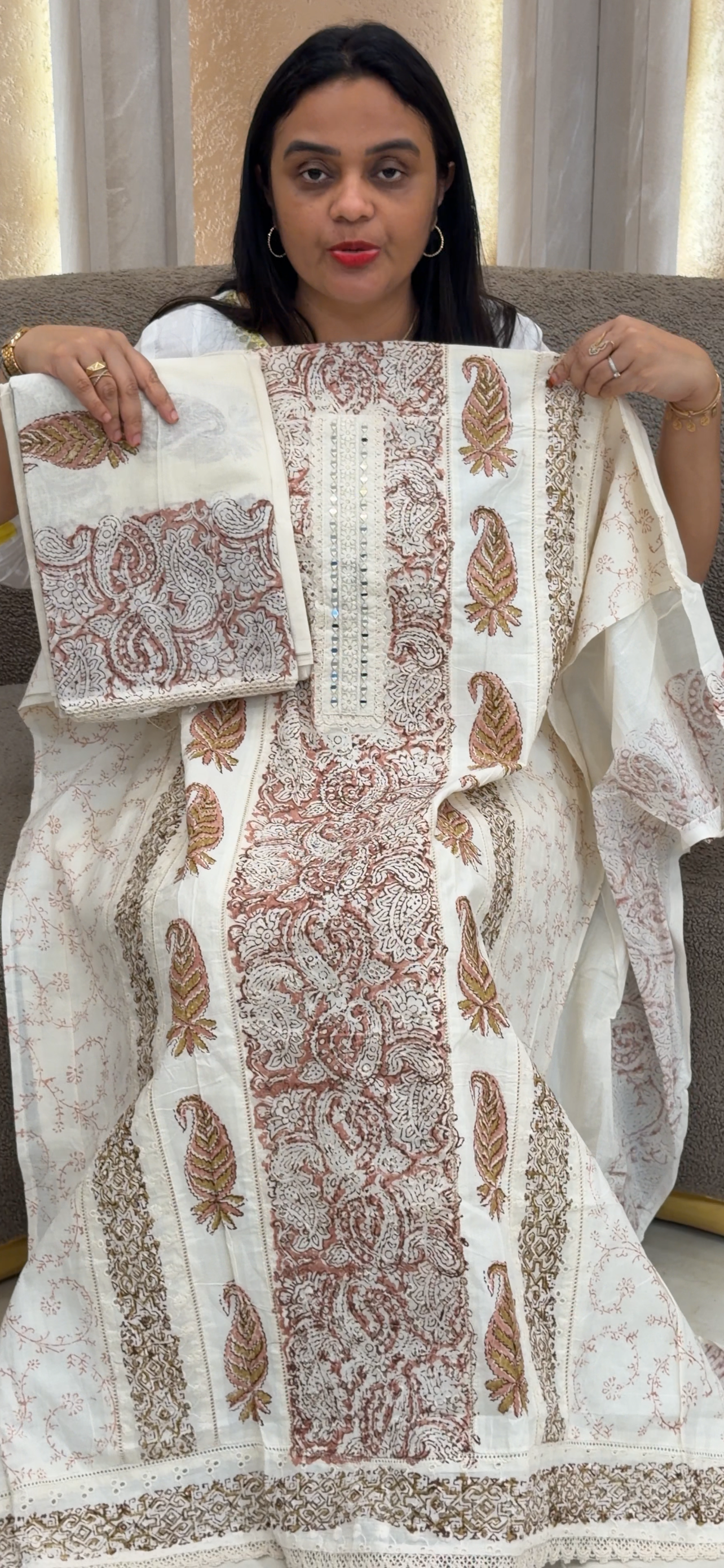 PRINTED COTTON UNSTITCHED SALWAR SUITS - IHA 32897