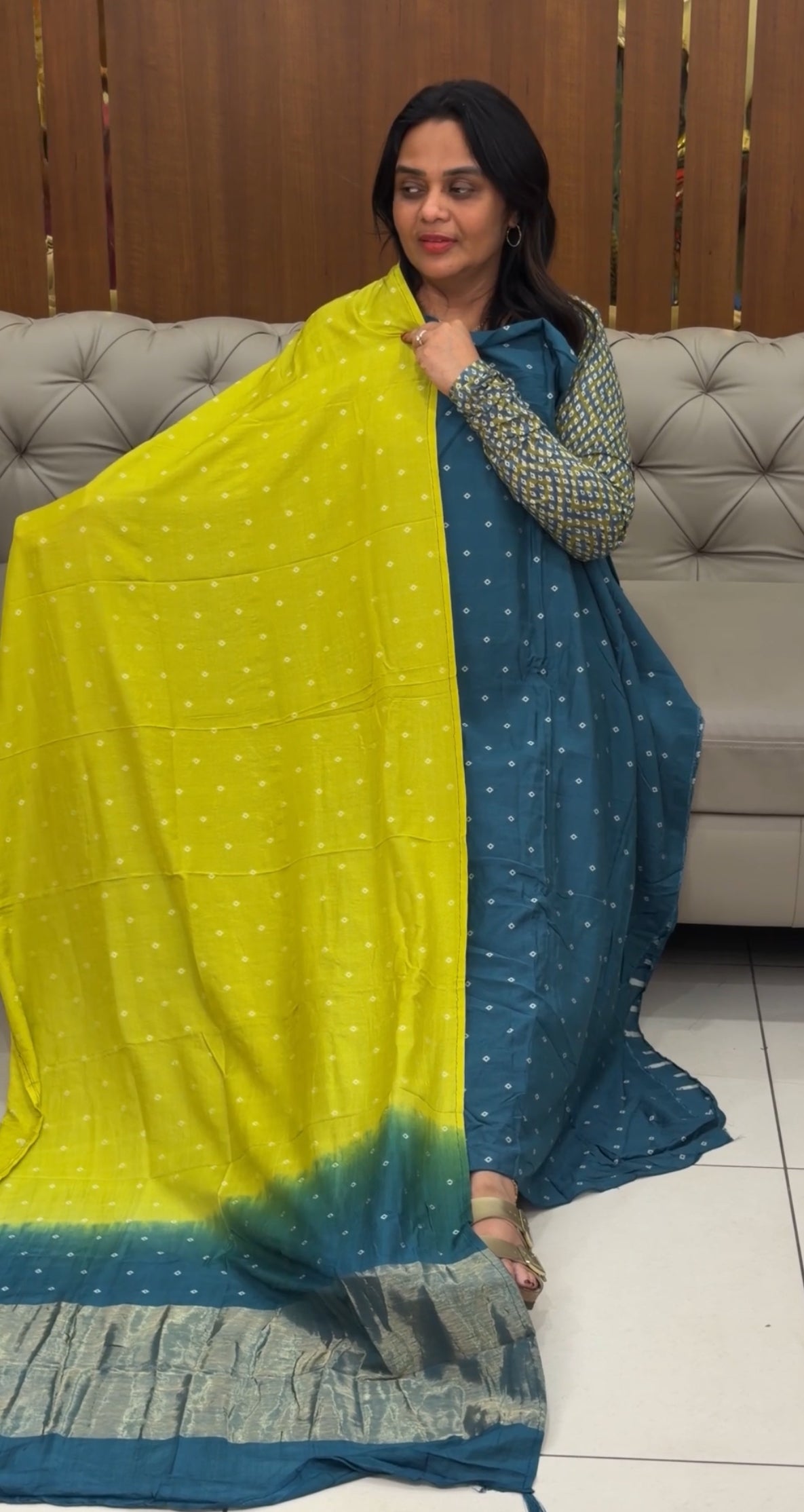 MUL CHANDERI UNSTITCHED SALWAR SUITS - IHA 30546