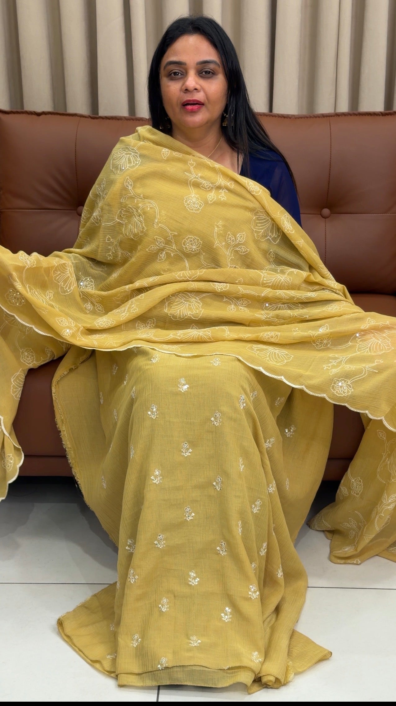 MUL CRUSHED UNSTITCHED SALWAR SUITS - IHA 33644