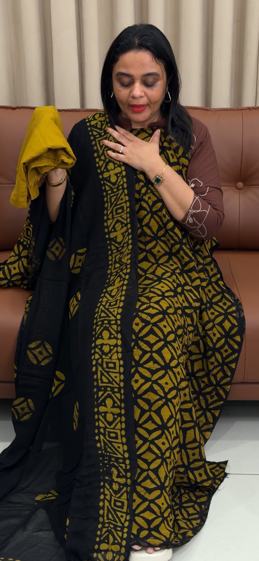 VISCOSE GEORGETTE UNSTITCHED SALWAR SUITS - IHA 33535