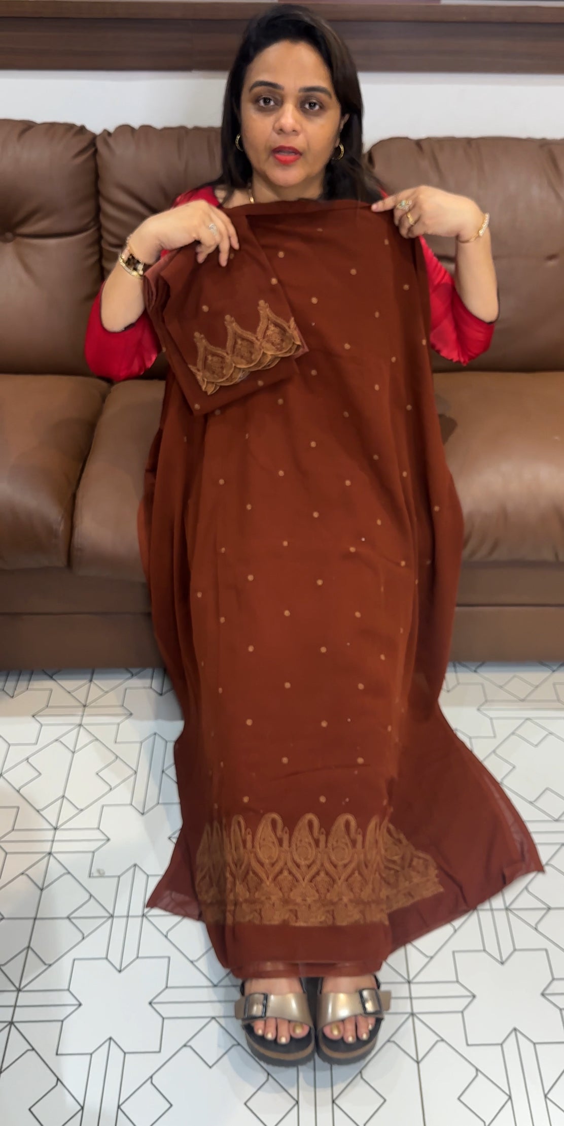FAUX GEORGETTE UNSTITCHED SALWAR SUITS - IHA 23555