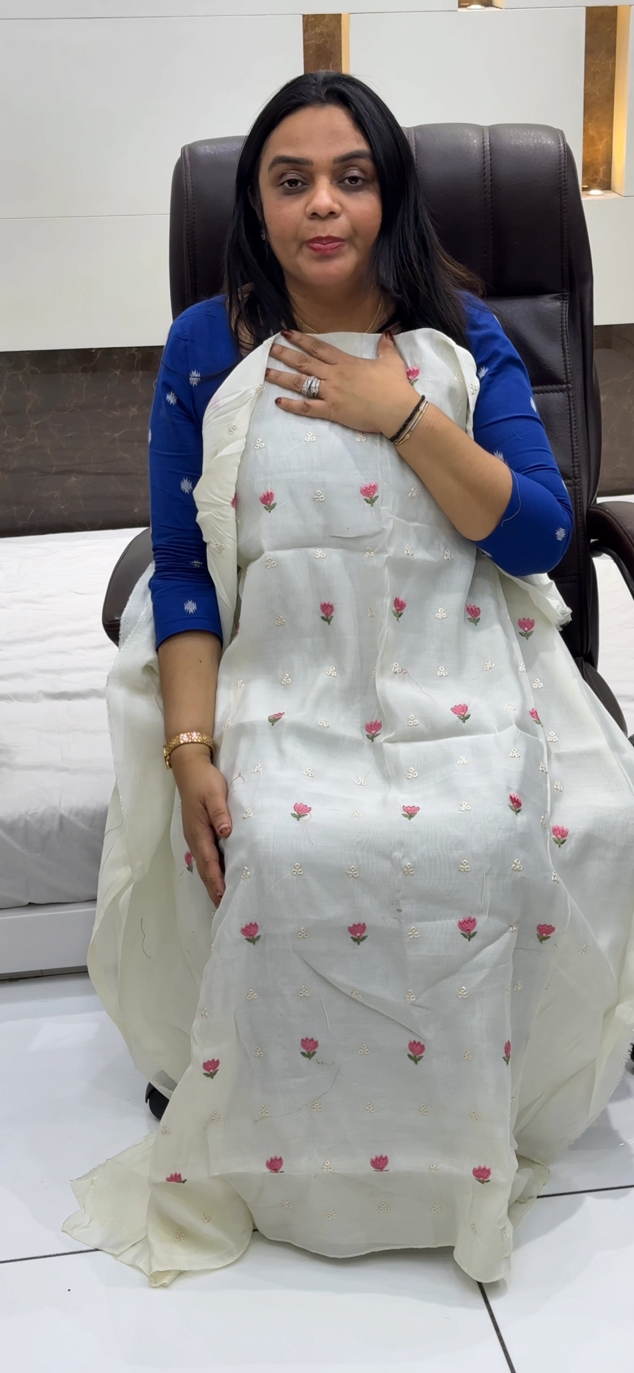 MUL CHANDERI UNSTITCHED SALWAR SUITS - IHA 33179