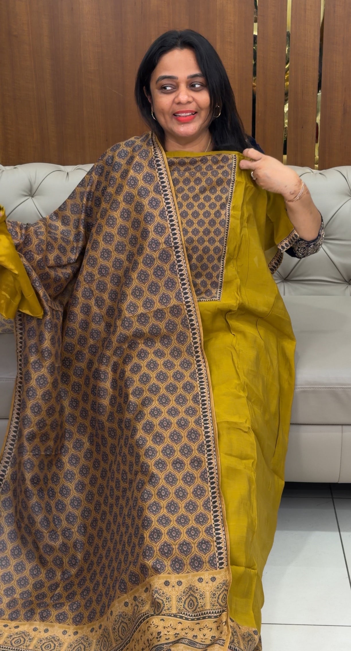 MUL CHANDERI UNSTITCHED SALWAR SUITS - IHA 32953