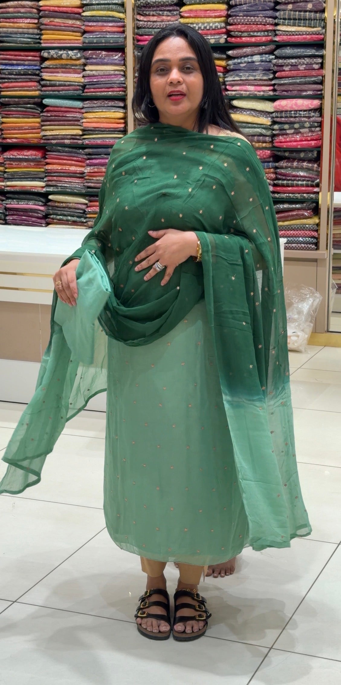 GEORGETTE UNSTITCHED SALWAR SUITS - IHA 35300