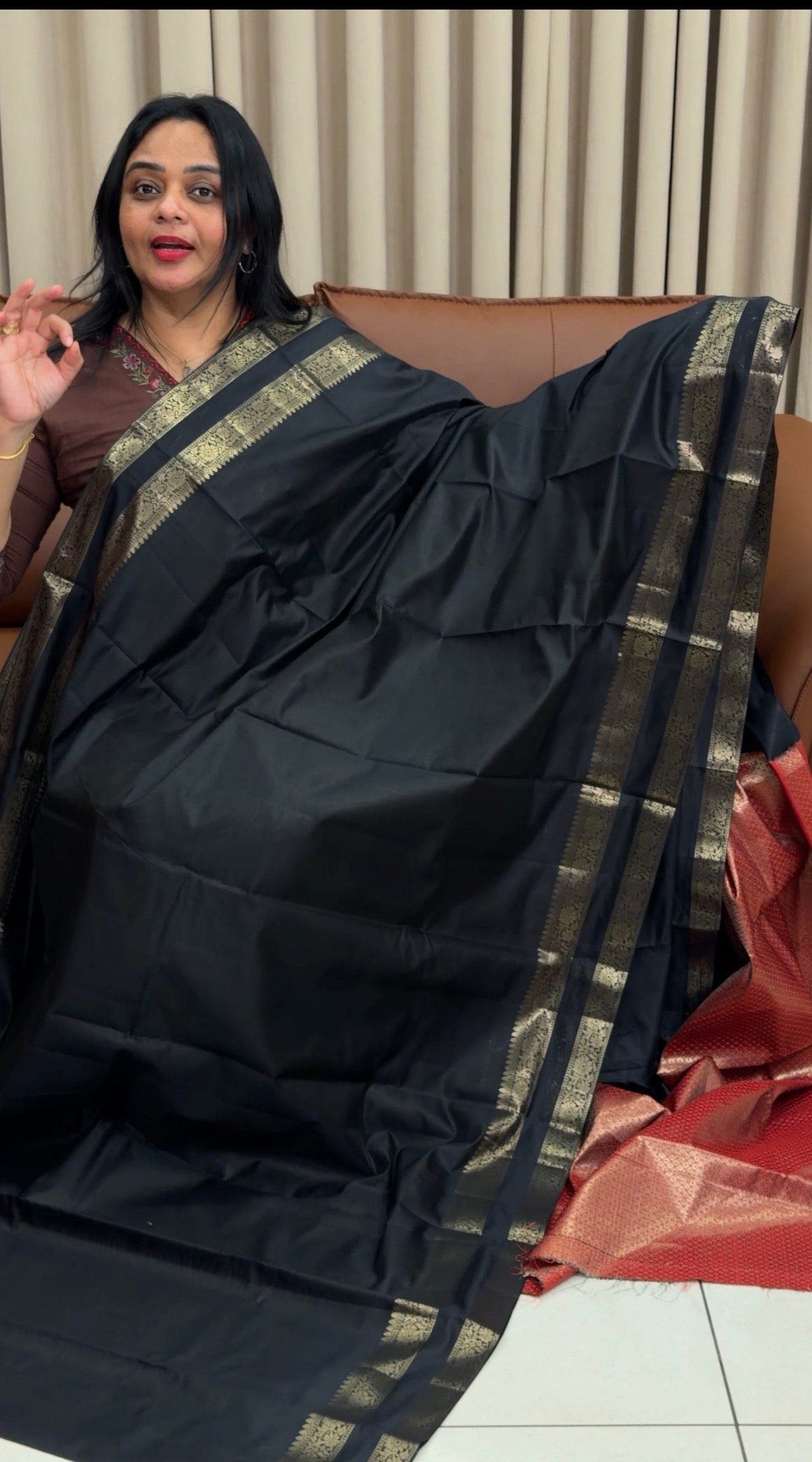 SEMI BANARASI SAREES - IHA 34231