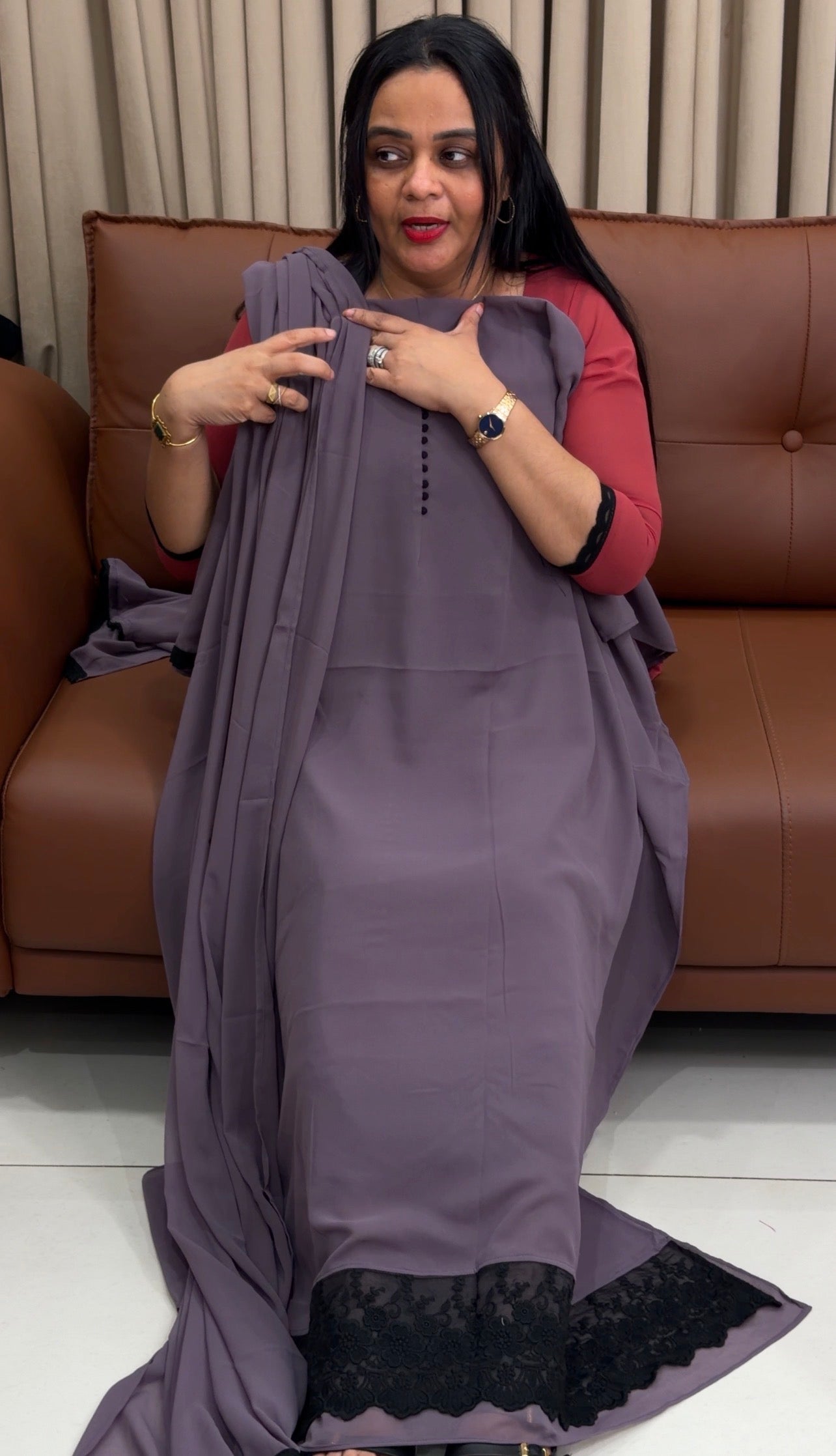IHA'S IN-HOUSE FAUX GEORGETTE UNSTITCHED SALWAR SUITS - IHA 34673