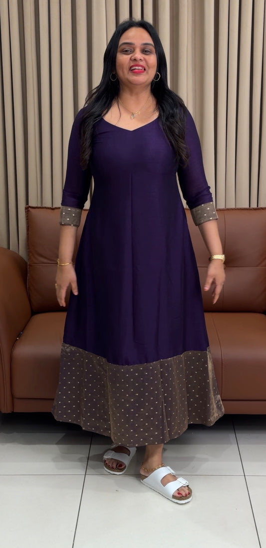 IHA'S IN-HOUSE SEMI RAW SILK ALINE TOPS - IHA 34402