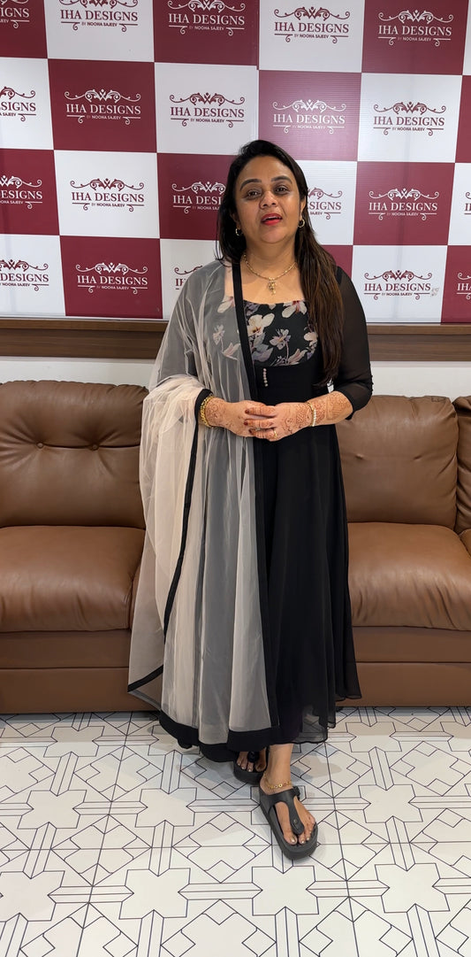 IHA'S IN-HOUSE GEORGETTE SLITTED TOP AND DUPATTA - IHA 26902