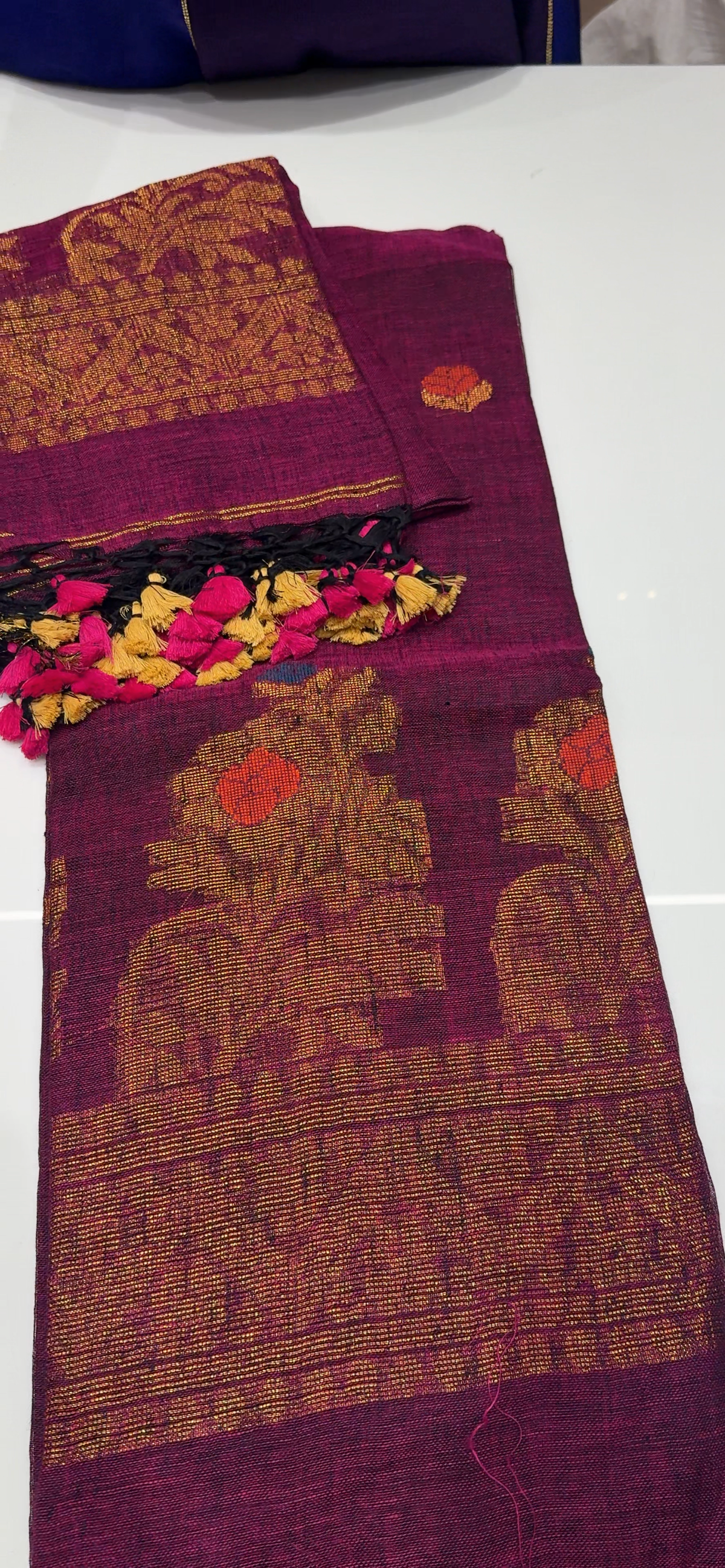 LINEN JAMDANI UNSTITCHED SALWAR -  IHA 35446