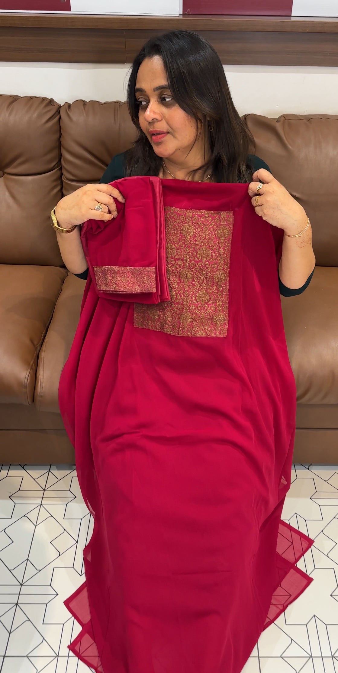 BANARASI UNSTITCHED SALWAR SUITS - IHA 27654