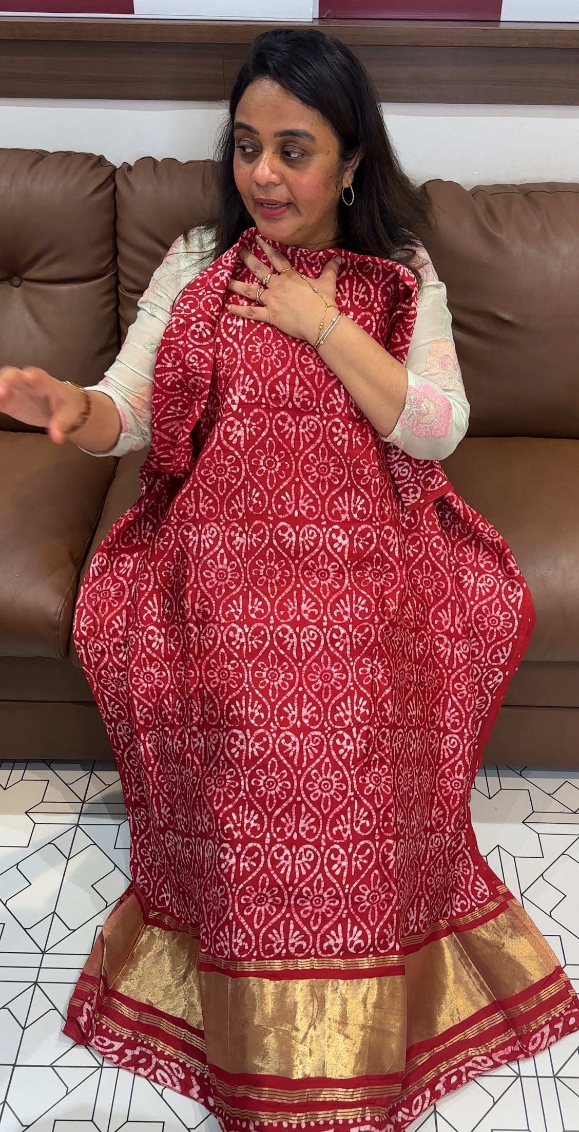 SEMI MODAL UNSTTCHED SALWAR SUITS - IHA 26493