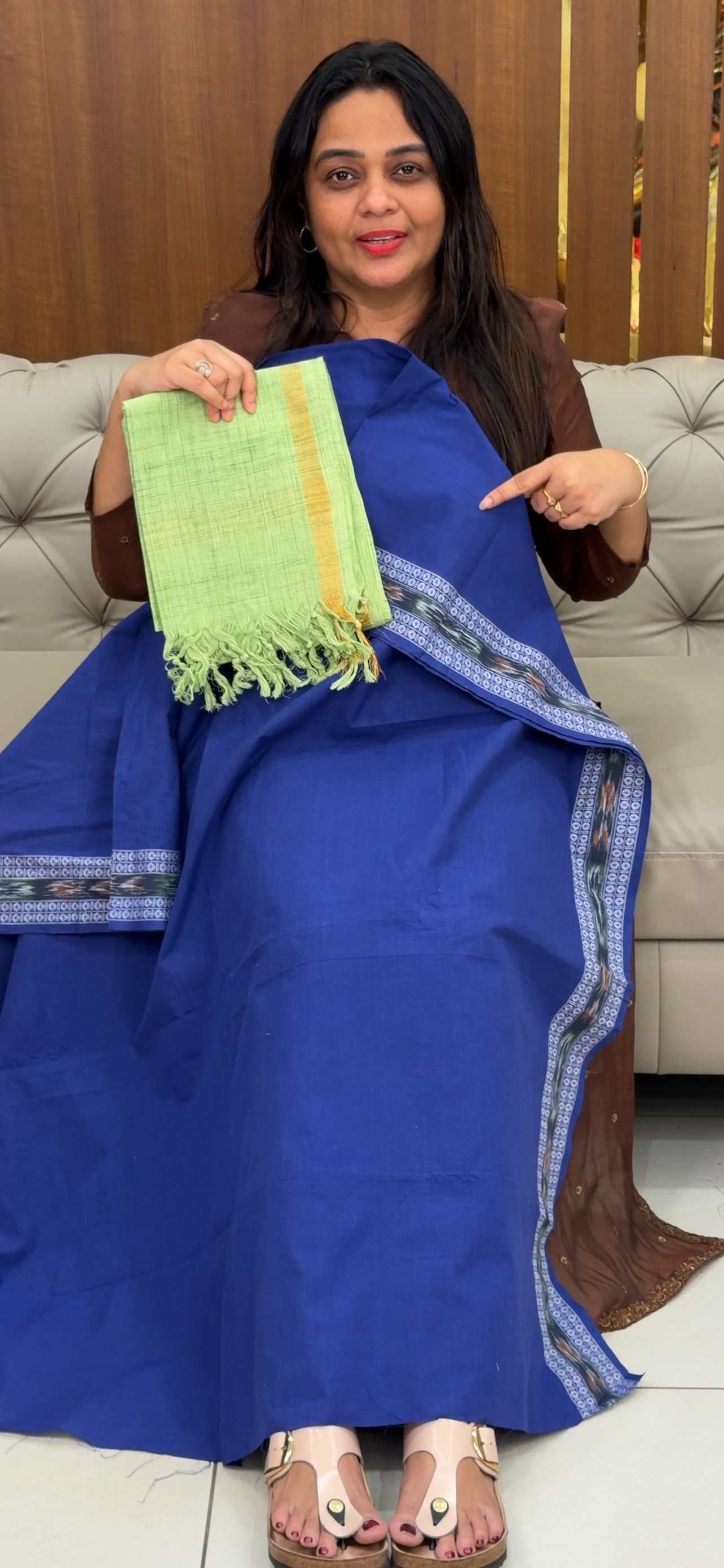 HANDLOOM COTTON UNSTITCHED SALWAR SUITS - IHA 29286