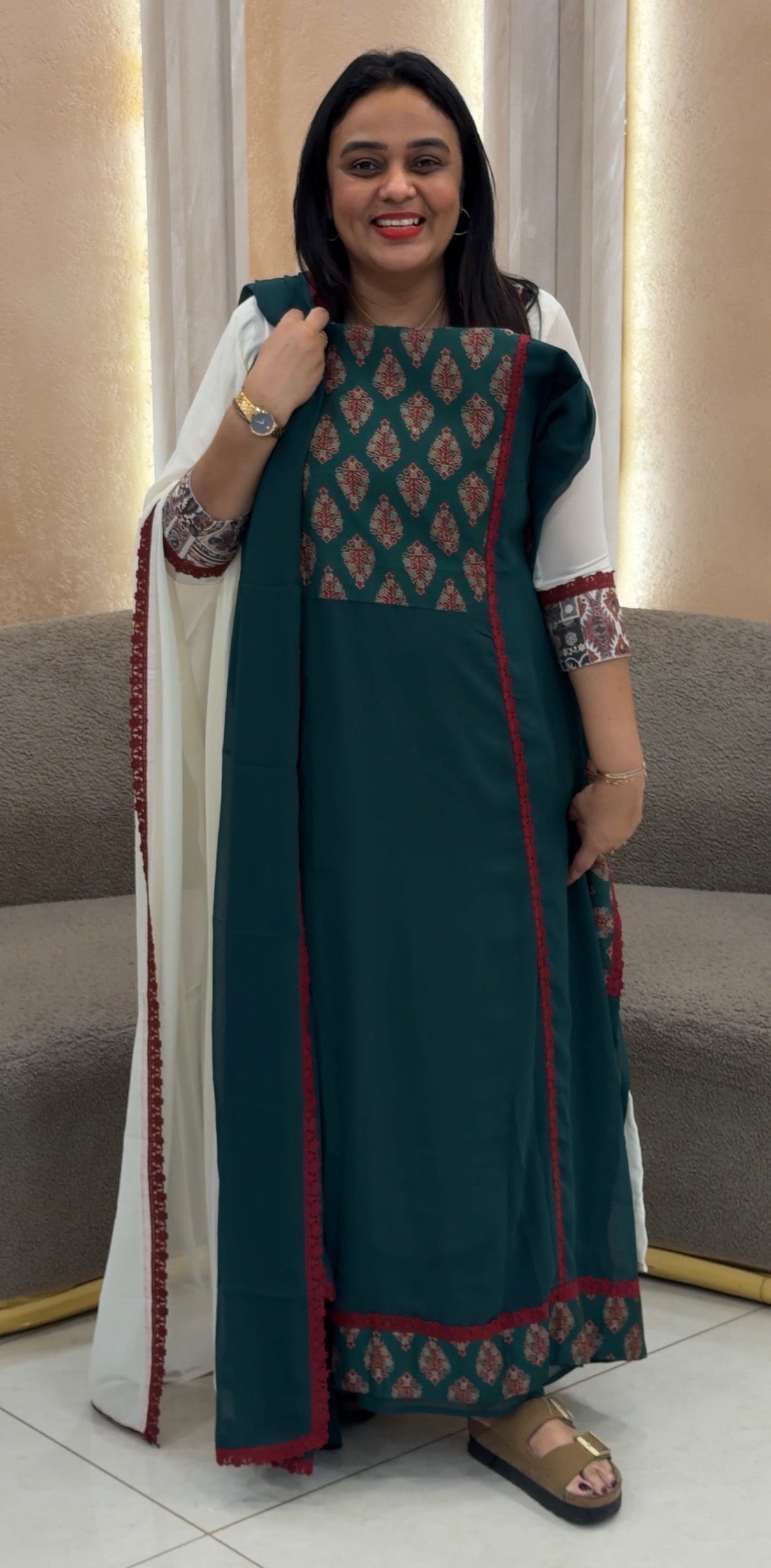 IHA'S IN-HOUSE FAUX GEORGETTE UNSTITCHED SALWAR SUITS - IHA 32903