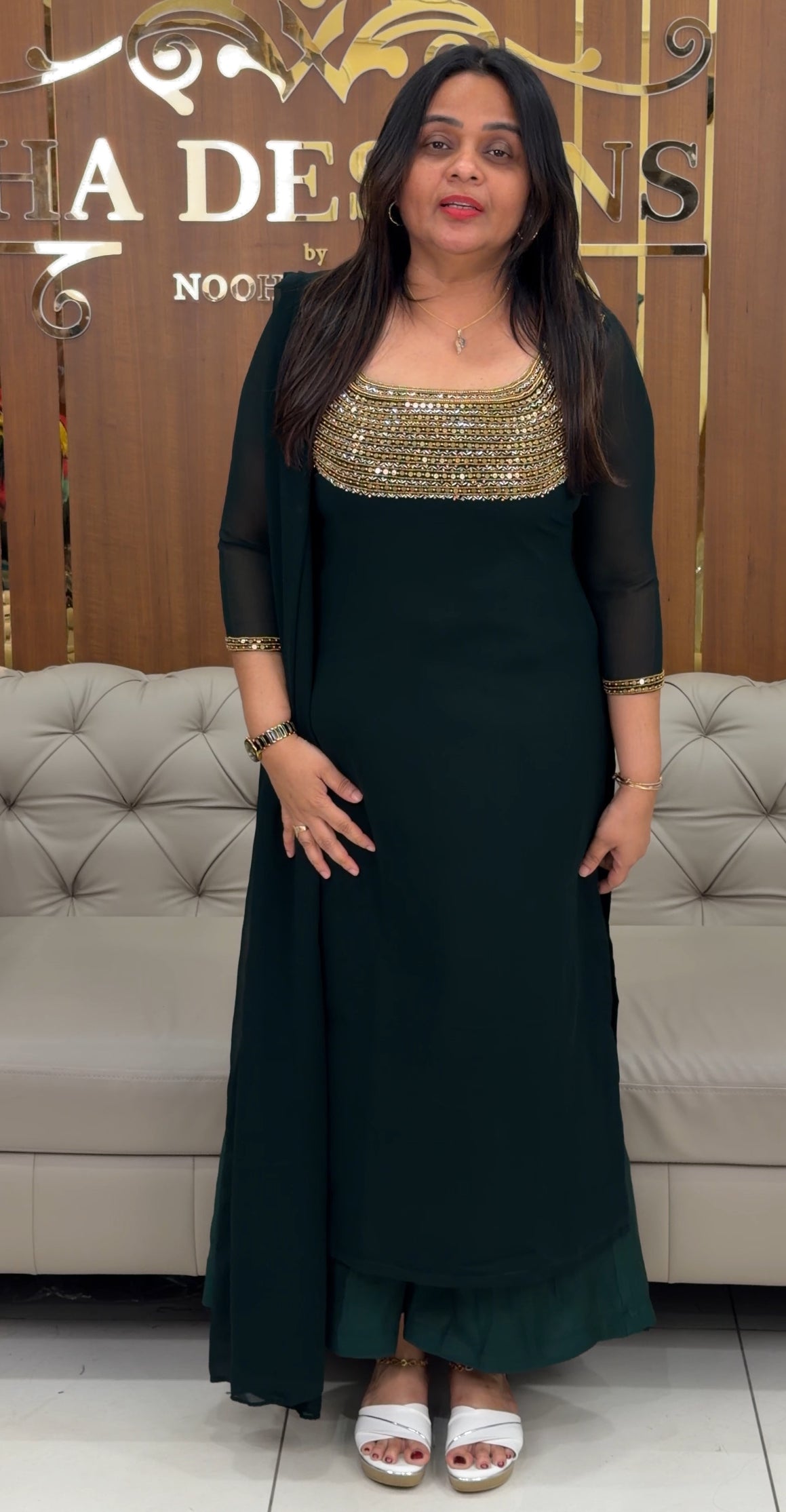 IHA'S IN-HOUSE HAND WORKED UNSTITCHED SALWAR SUITS - IHA 29110