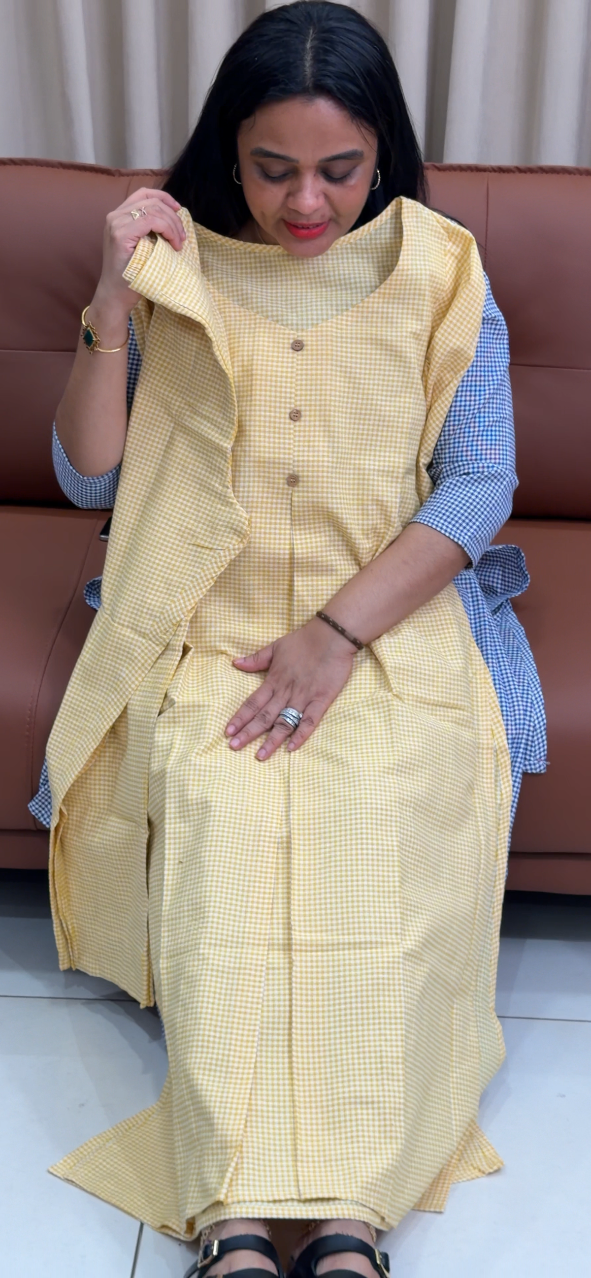 IHA'S IN-HOUSE HANDLOOM TOP AND BOTTOM - IHA 35222