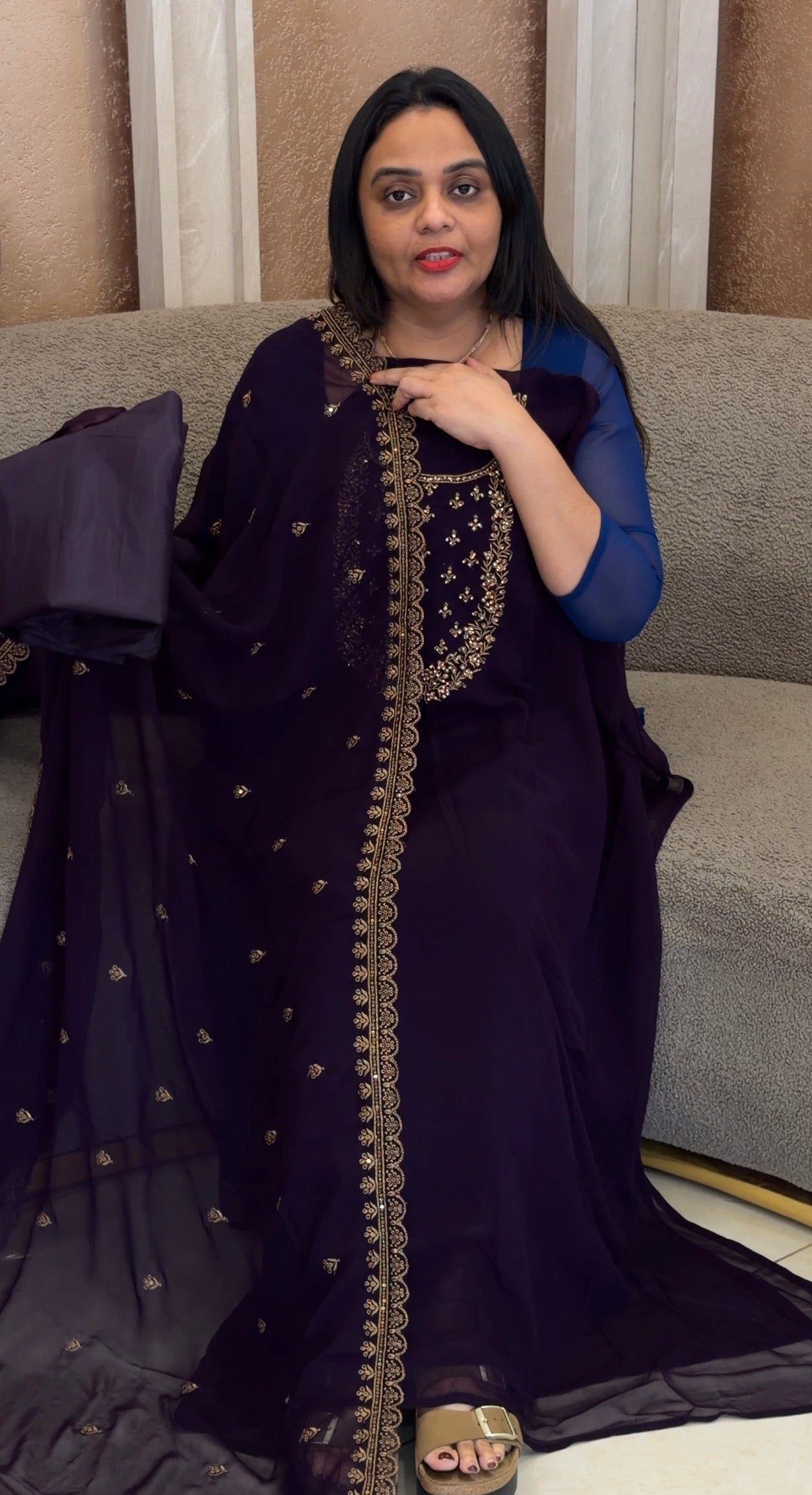 FORWARD FAUX GEORGETTE UNSTITCHED SALWAR SUITS - IHA 32506