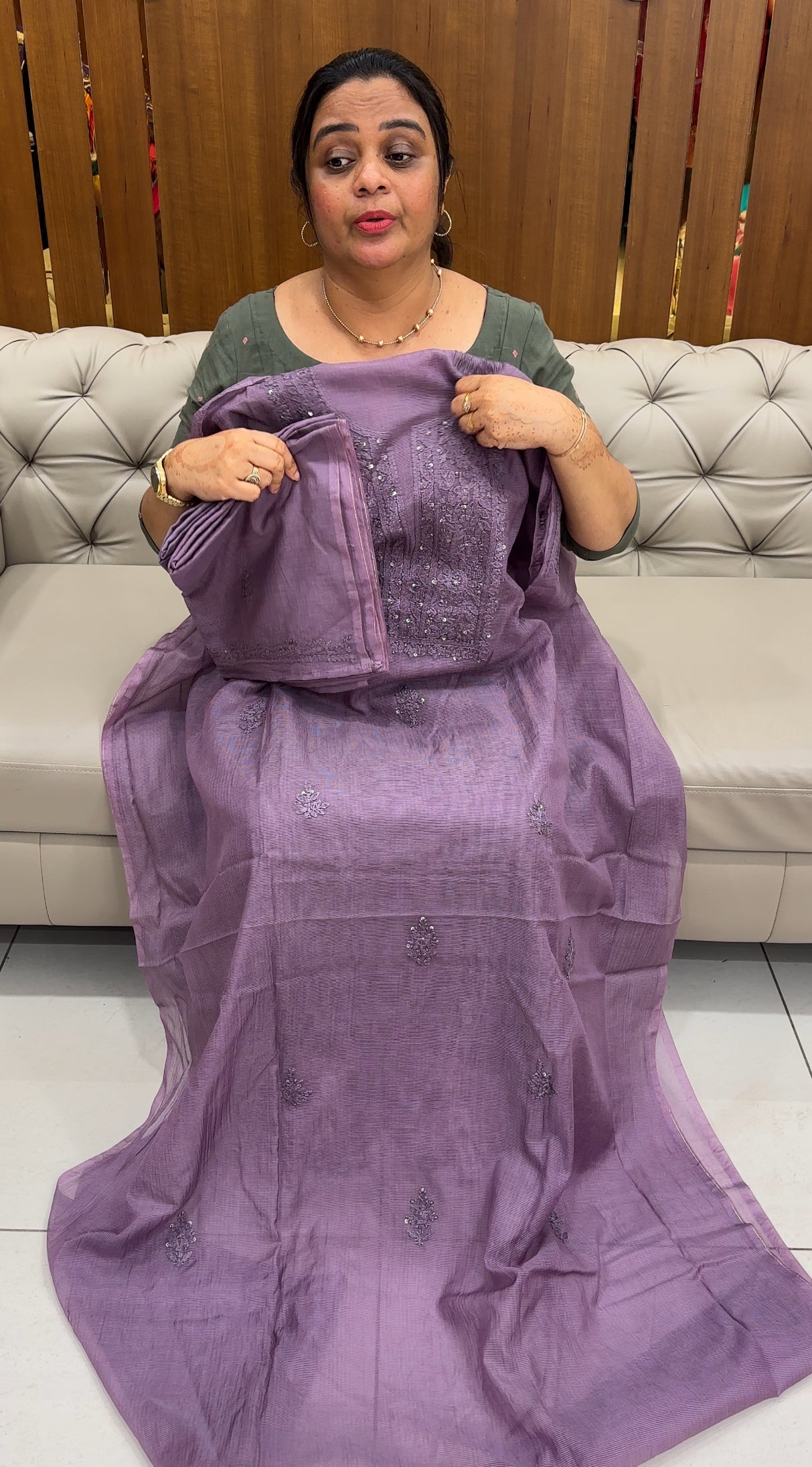 SILK KOTA UNSTITCHED SALWAR SUITS - IHA 27644