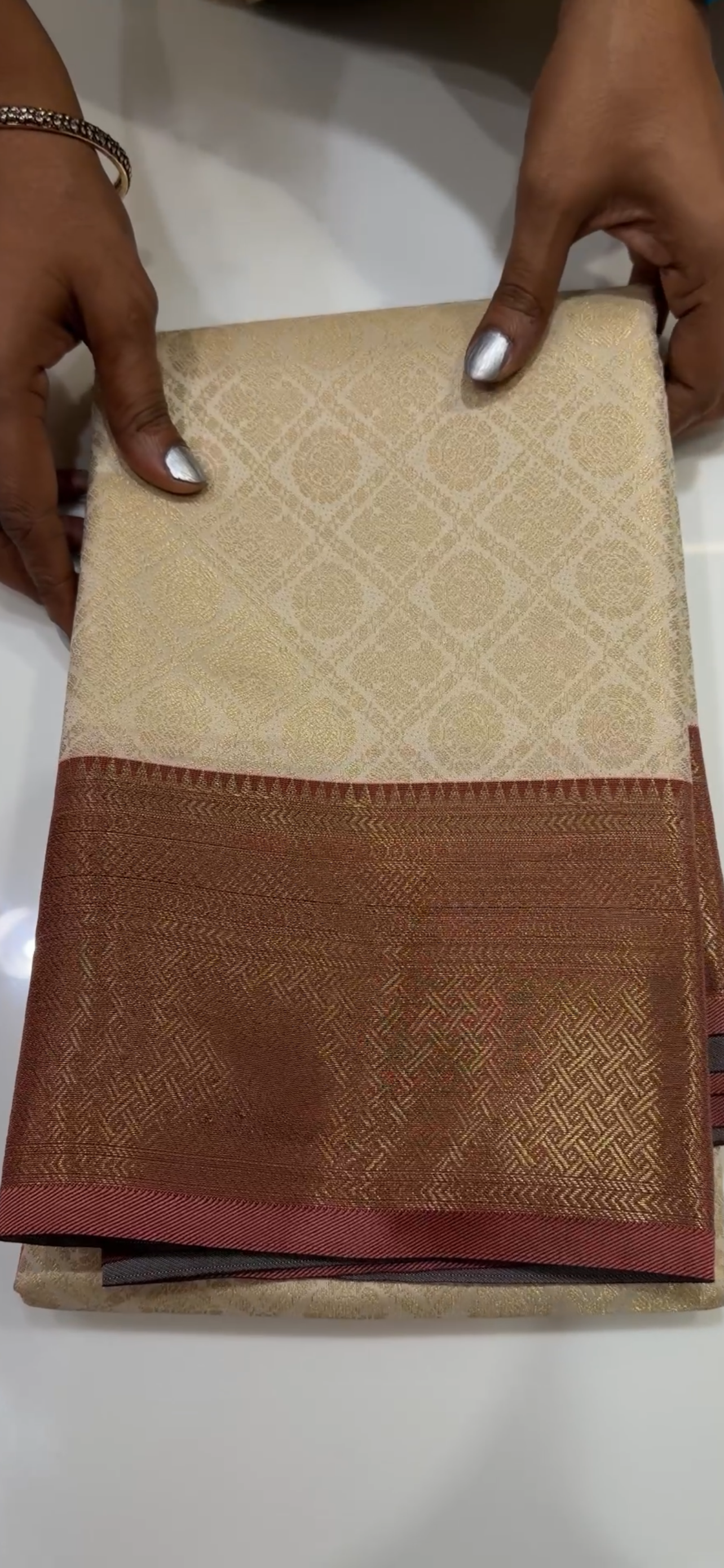 SEMI BROCADE SAREES - IHA 32963