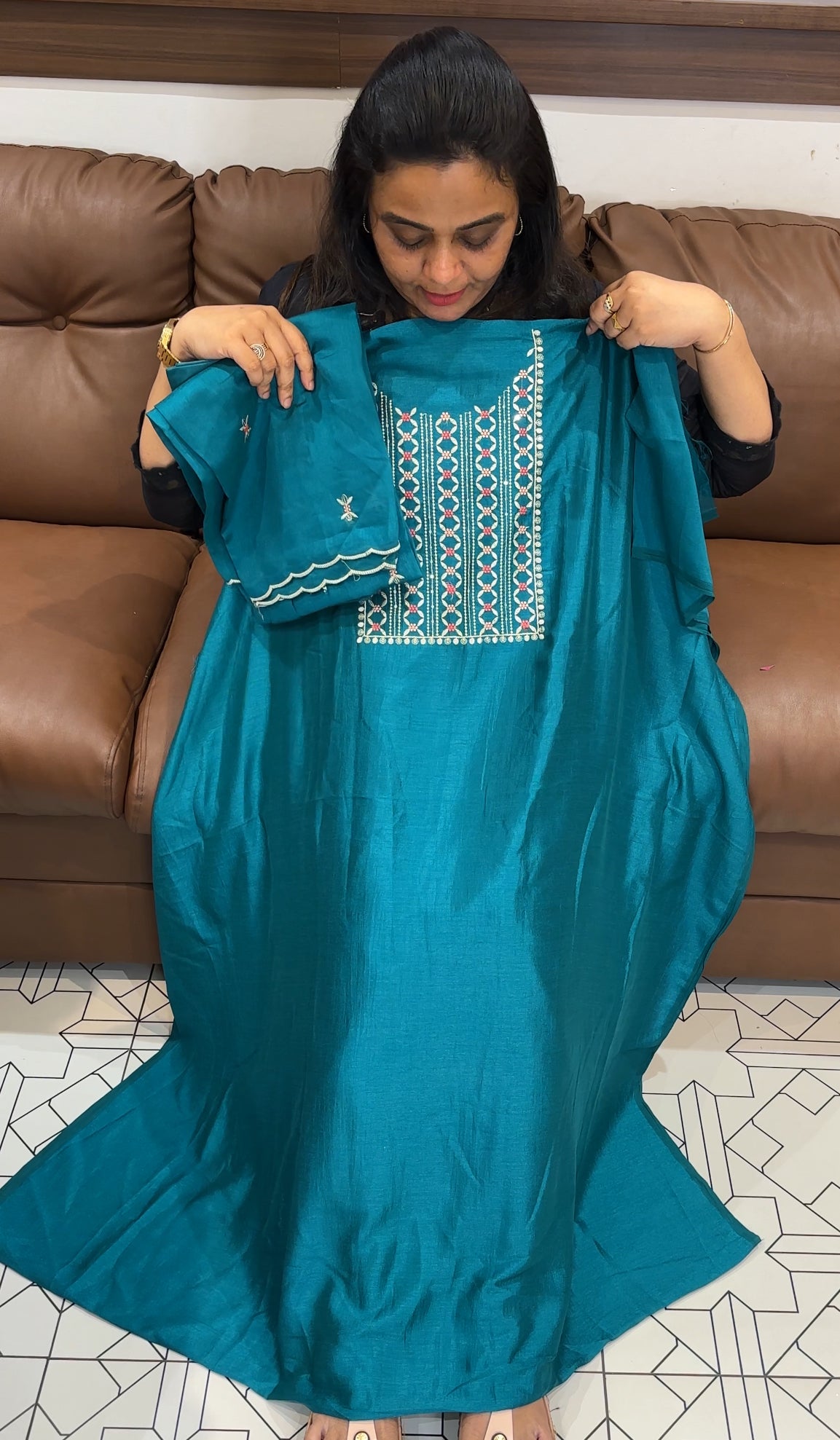 SEMI RAW SILK UNSTITCHED SALWAR SUITS - IHA 27935