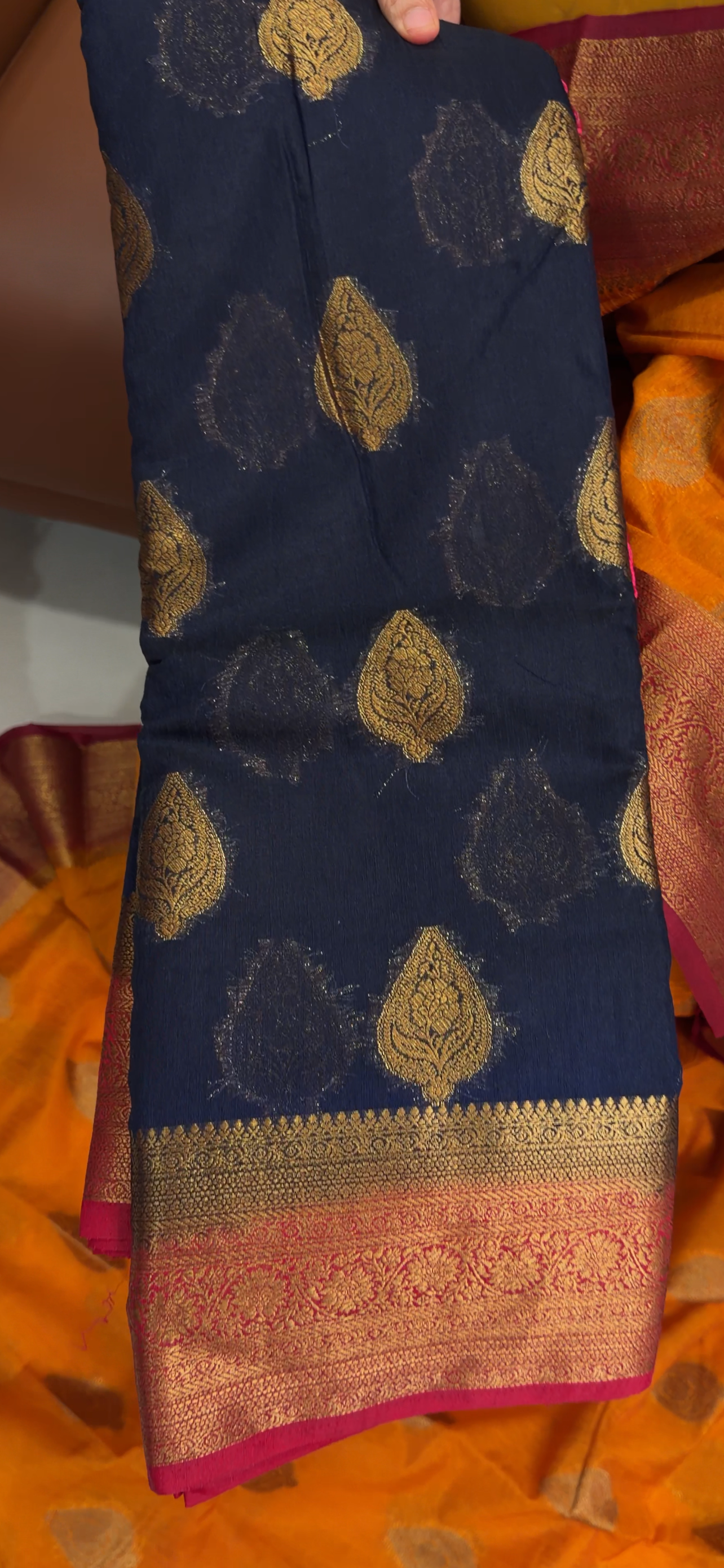 SEMI BANARASI SAREES - IHA 34411