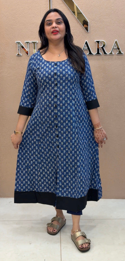 PRINTED COTTON ALINE TOPS - IHA 31821