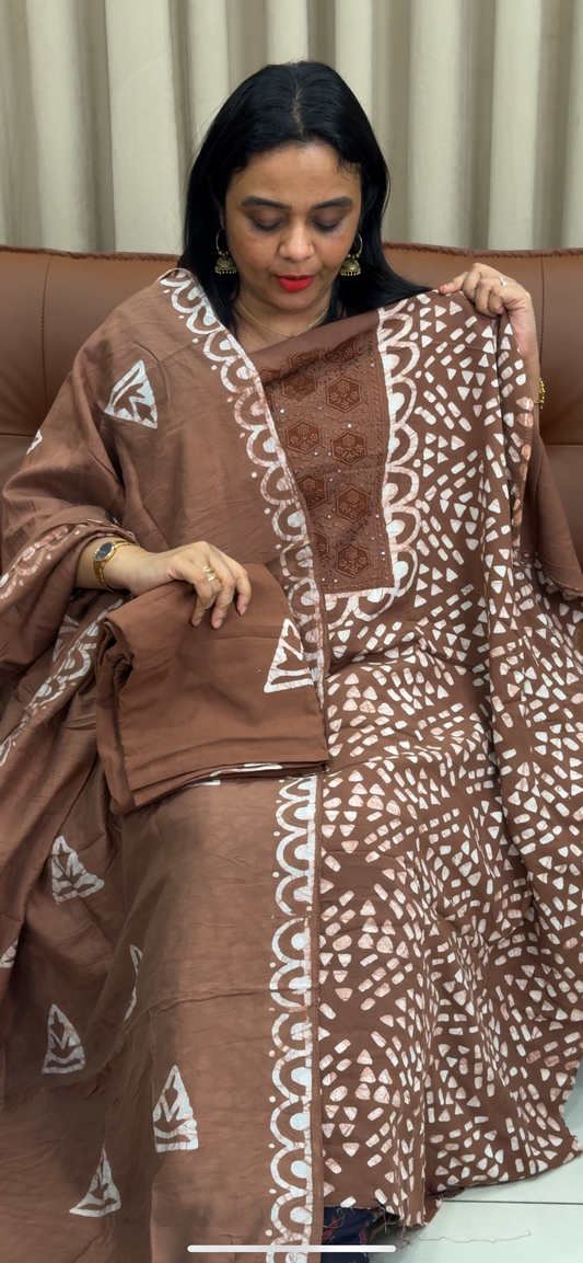 PRINTED RAYON UNSTITCHED SALWAR SUITS - IHA 33582