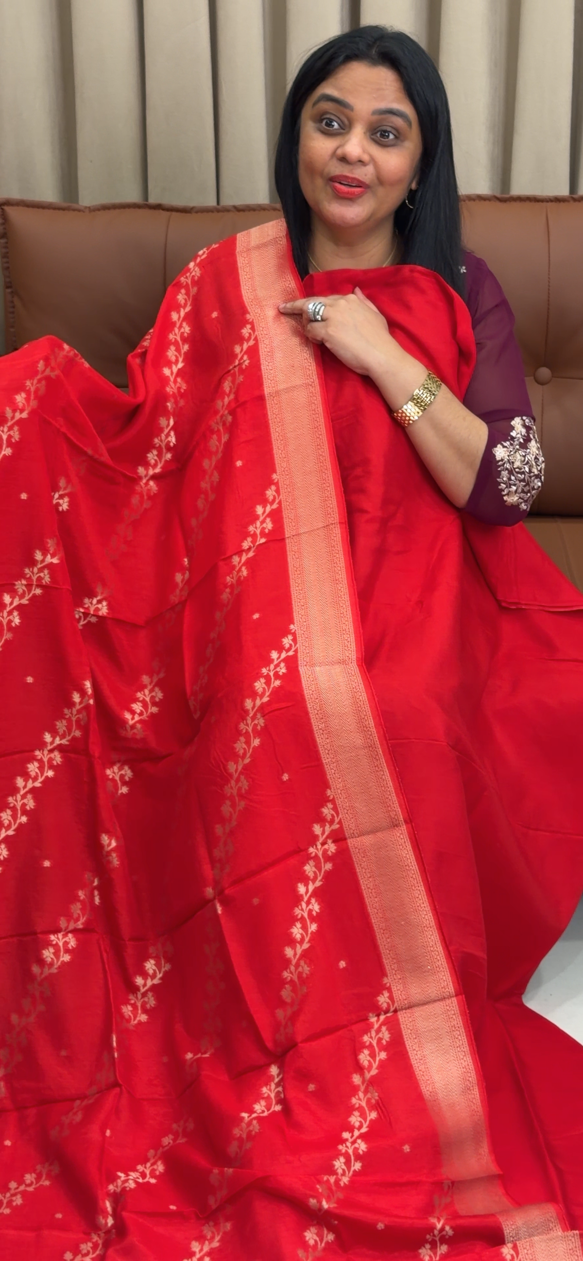 SILK BANARASI UNSTITCHED SALWAR SUITS - IHA 35800