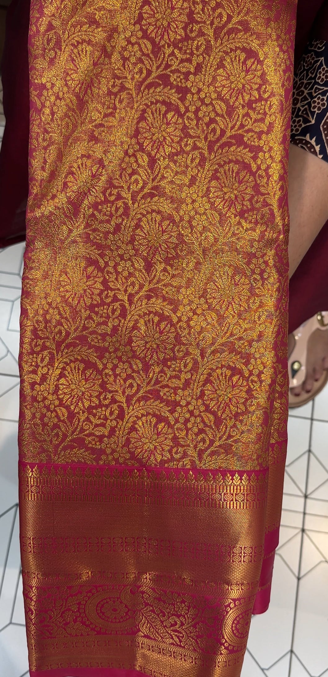 SEMI TISSUE KANCHIPURAM SAREES - IHA 27858