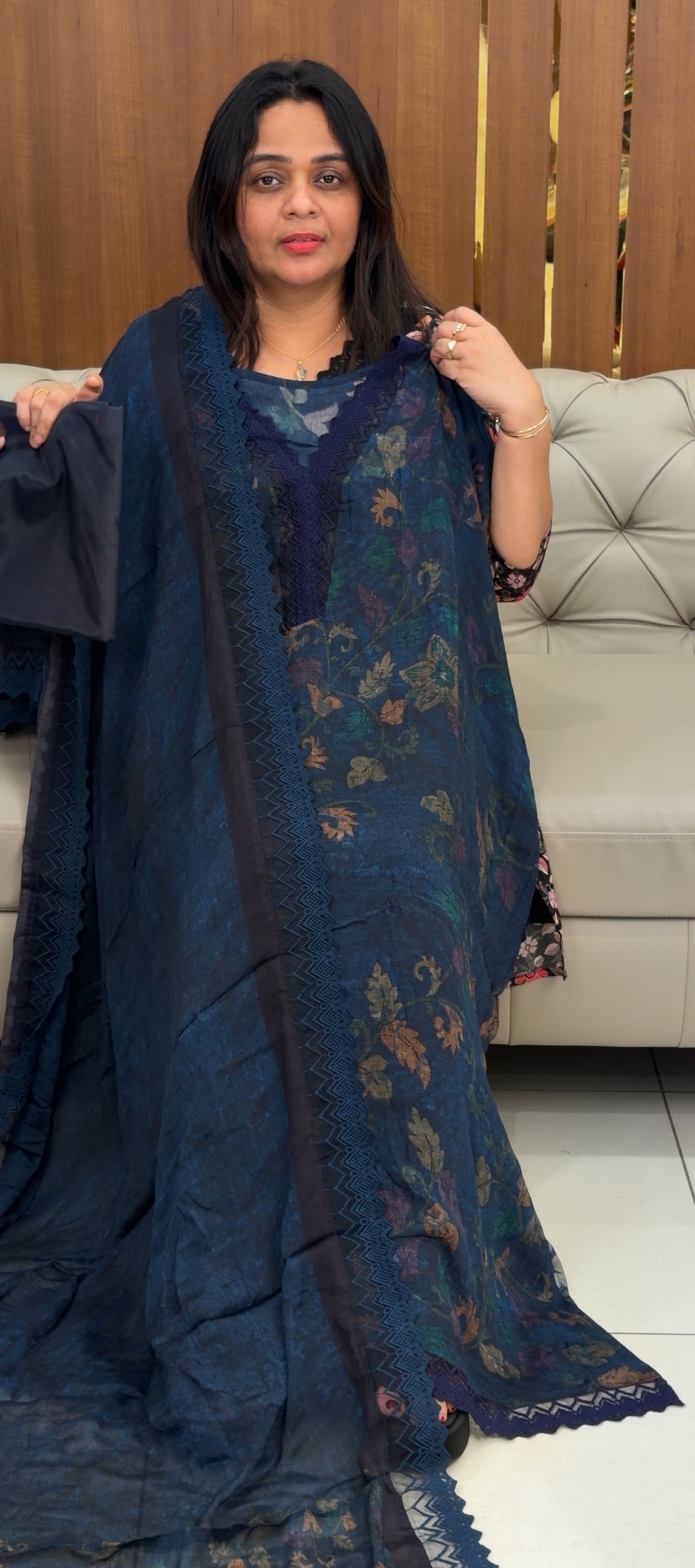 PRINTED CHIFFON UNSTITCHED SALWAR SUITS - IHA 29149