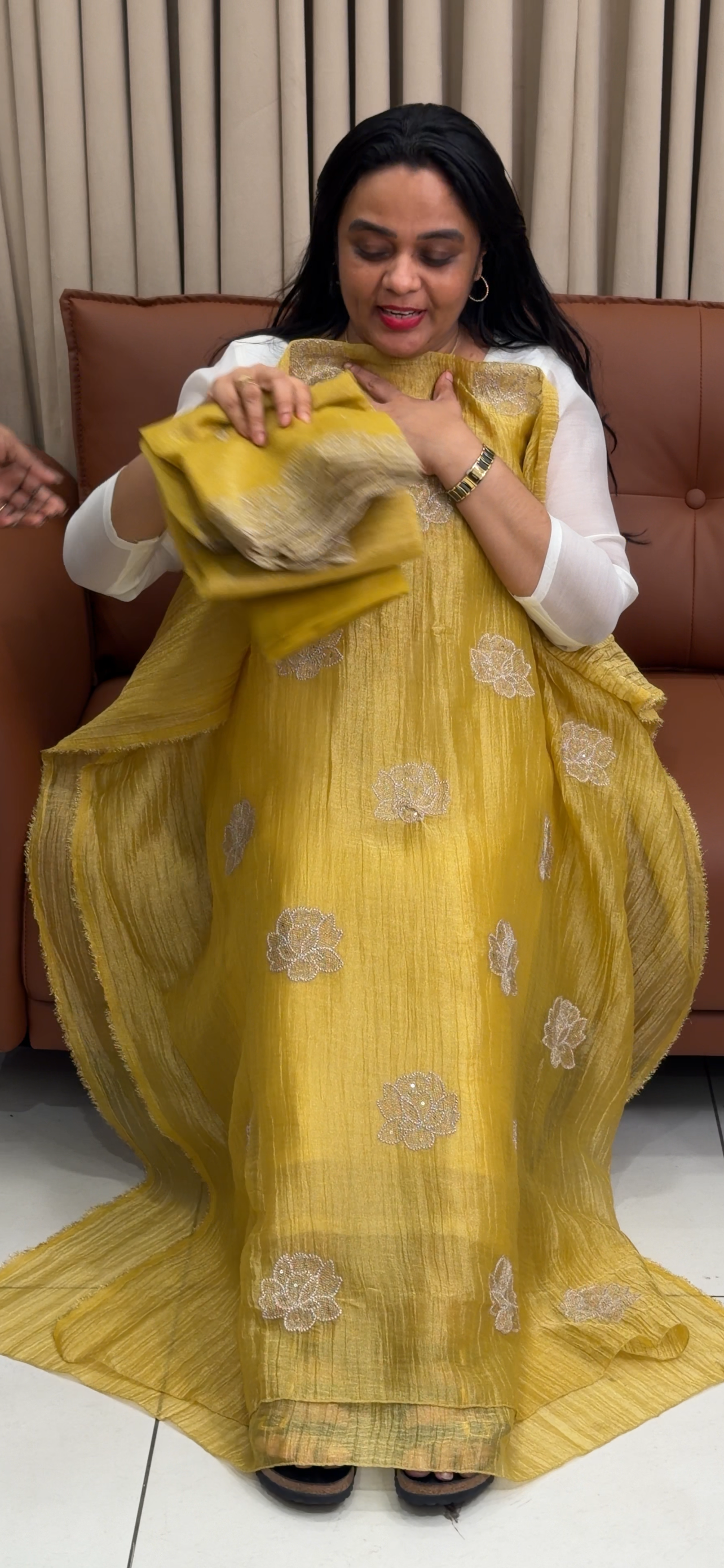 CRUSHED BANARASI UNSTITCHED SALWAR SUITS - IHA 34890