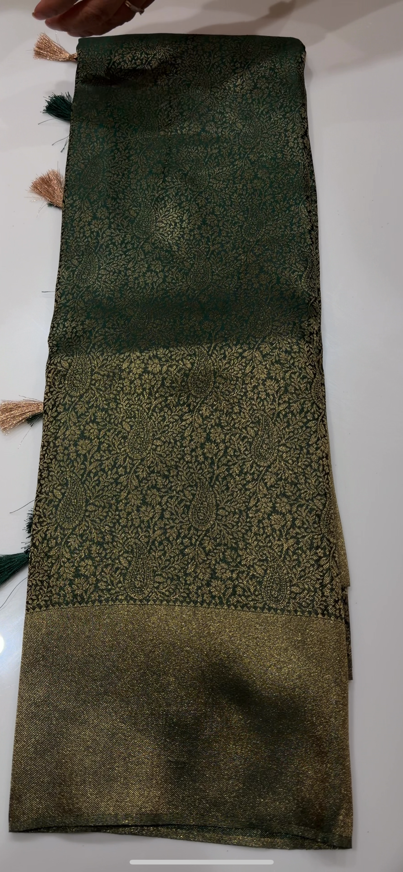 SEMI BROCADE SAREES - IHA 34536