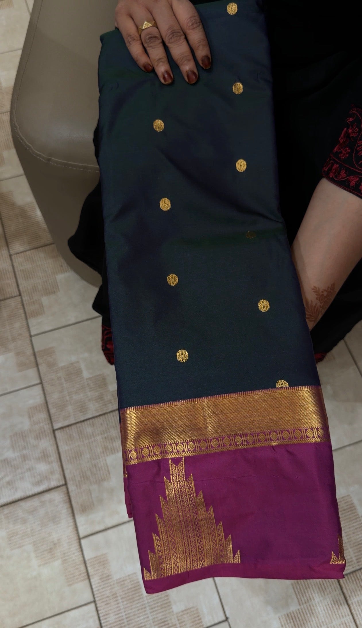 SEMI KANCHIPURAM SILK SAREES - IHA 31387