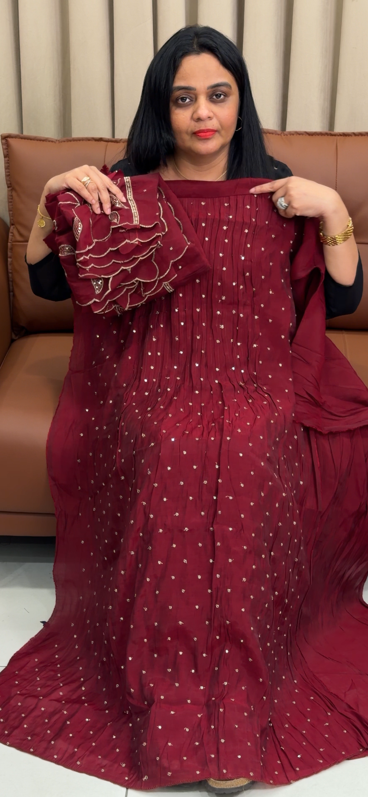 MUL CHANDERI UNSTITCHED SALWAR SUITS - IHA 35803