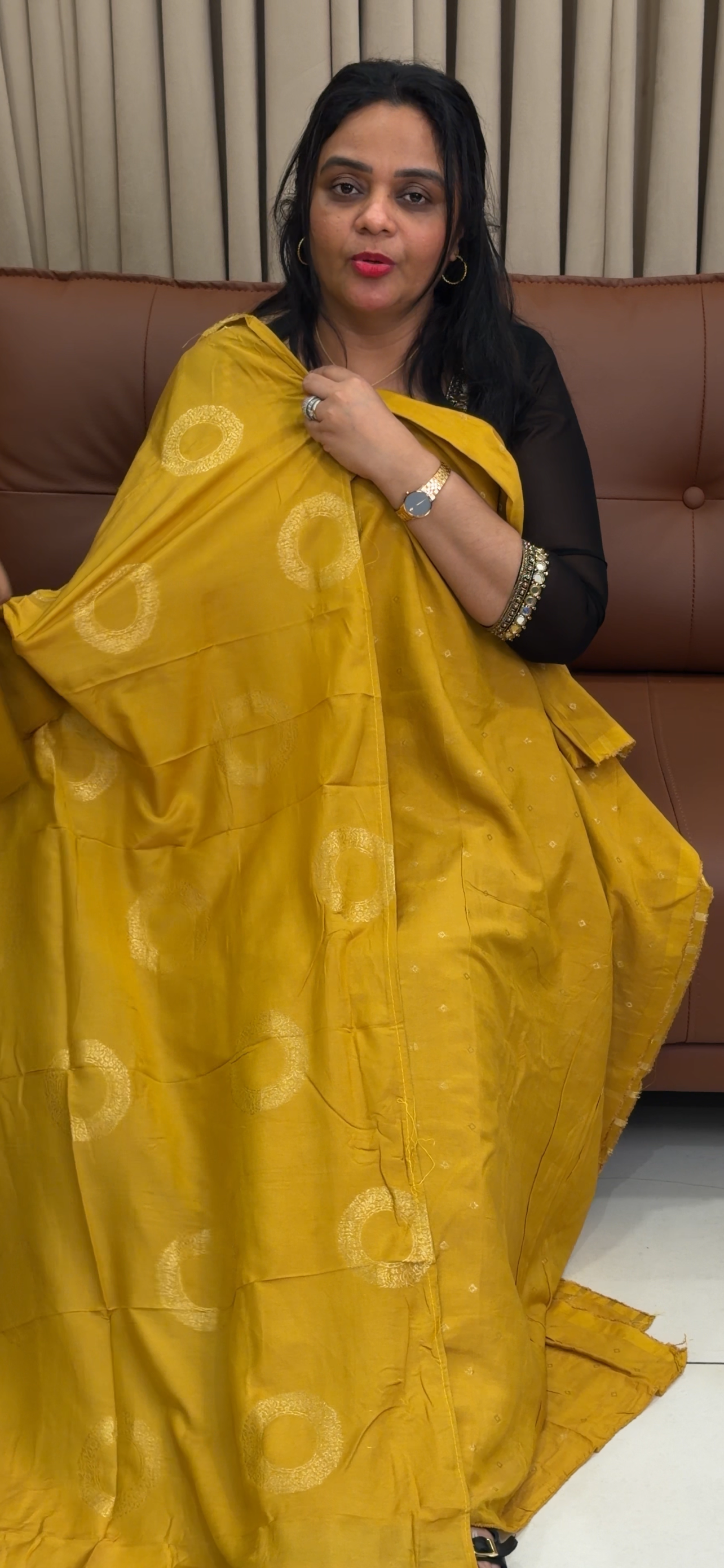 SEMI BANARASI UNSTITCHED SALWAR SUITS - IHA 34630