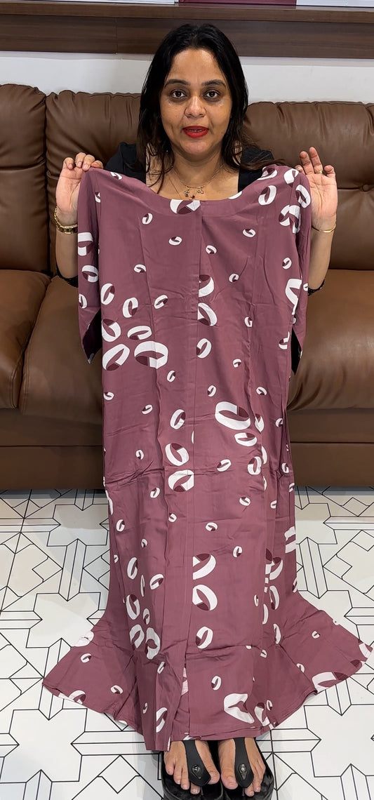 VISCOSE RAYON ALINE FROCK - IHA 23074