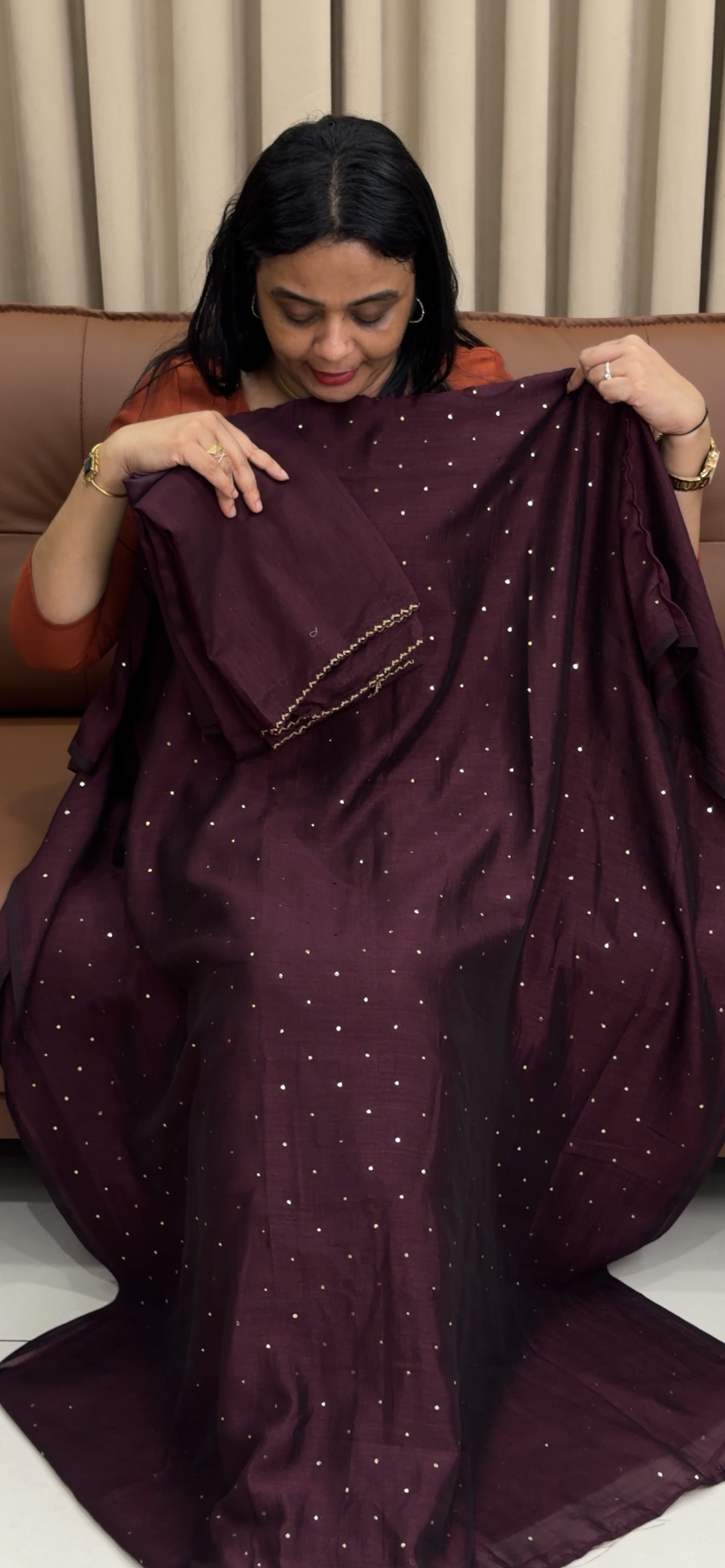 SEMI RAW SILK UNSTITCHED SALWAR SUITS - IHA 34325