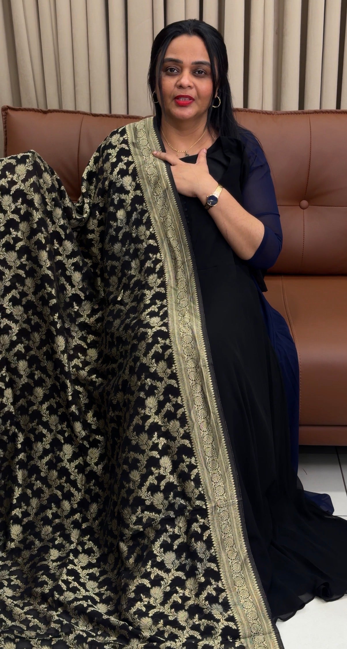 IHA'S IN-HOUSE GEORGETTE GOWN AND DUPATTA - IHA 34669