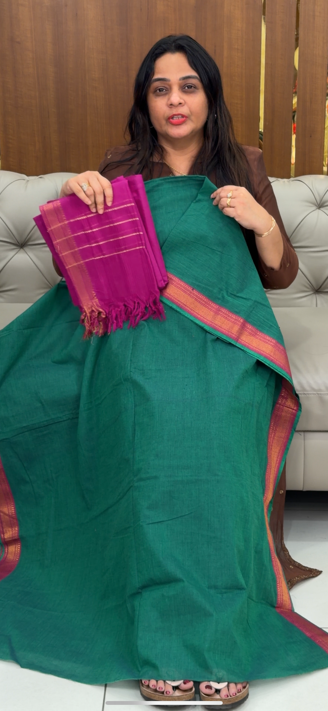 HANDLOOM COTTON UNSTITCHED SALWAR SUITS - IHA 29287