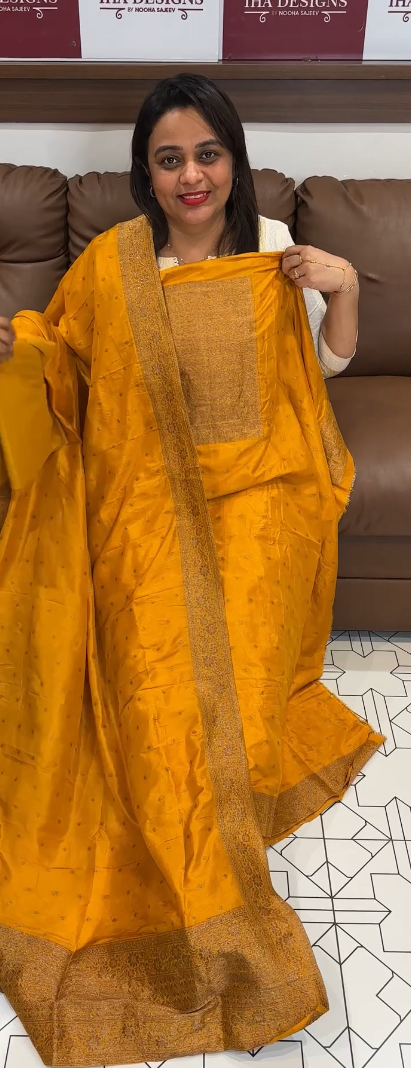 SEMI BANARSI UNSTITCHED SALWAR SUITS - IHA 26163