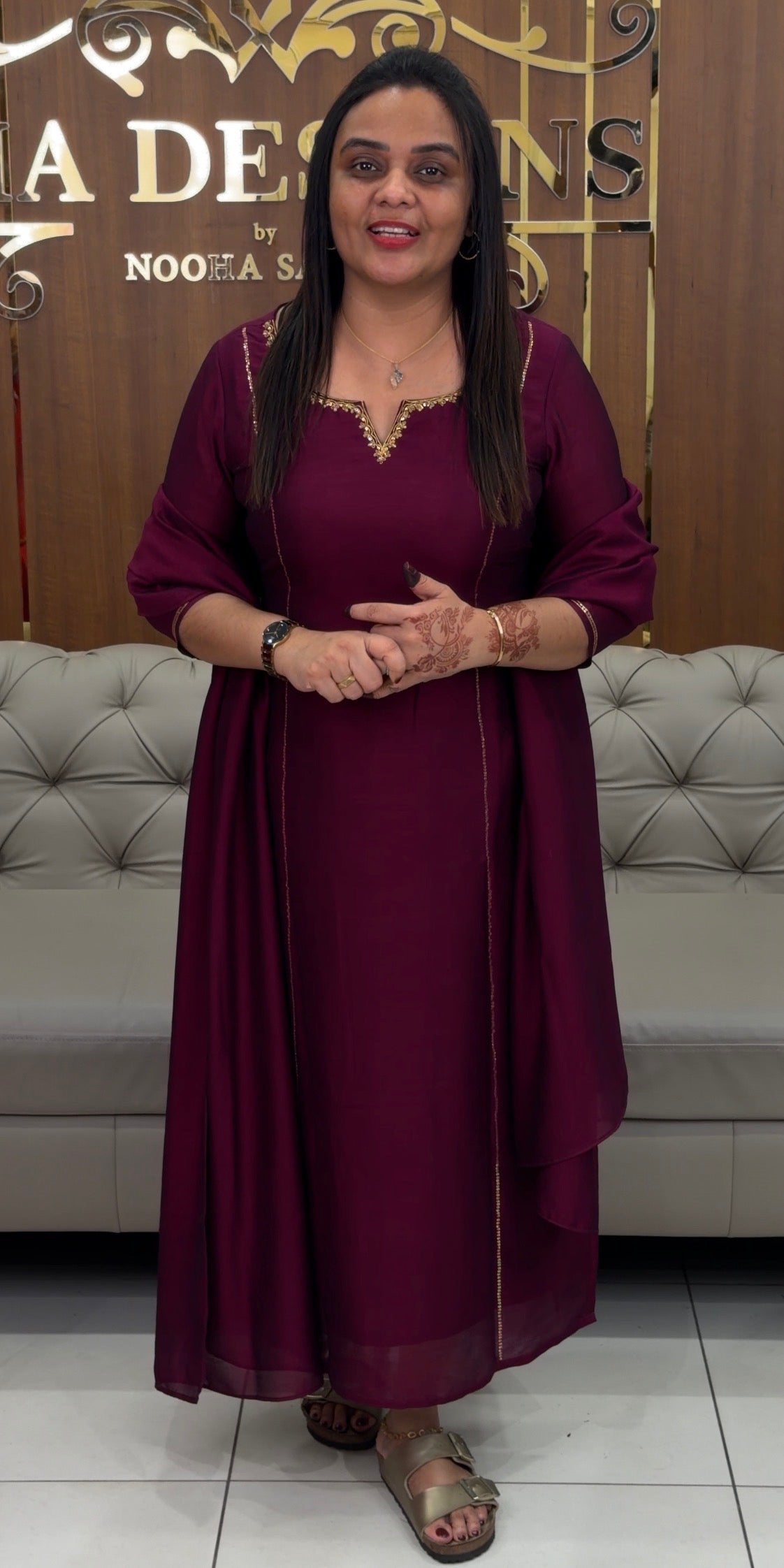 IHA'S IN-HOUSE SEMI RAW SILK TOP,BOTTOM AND DUPATTA - IHA 31417