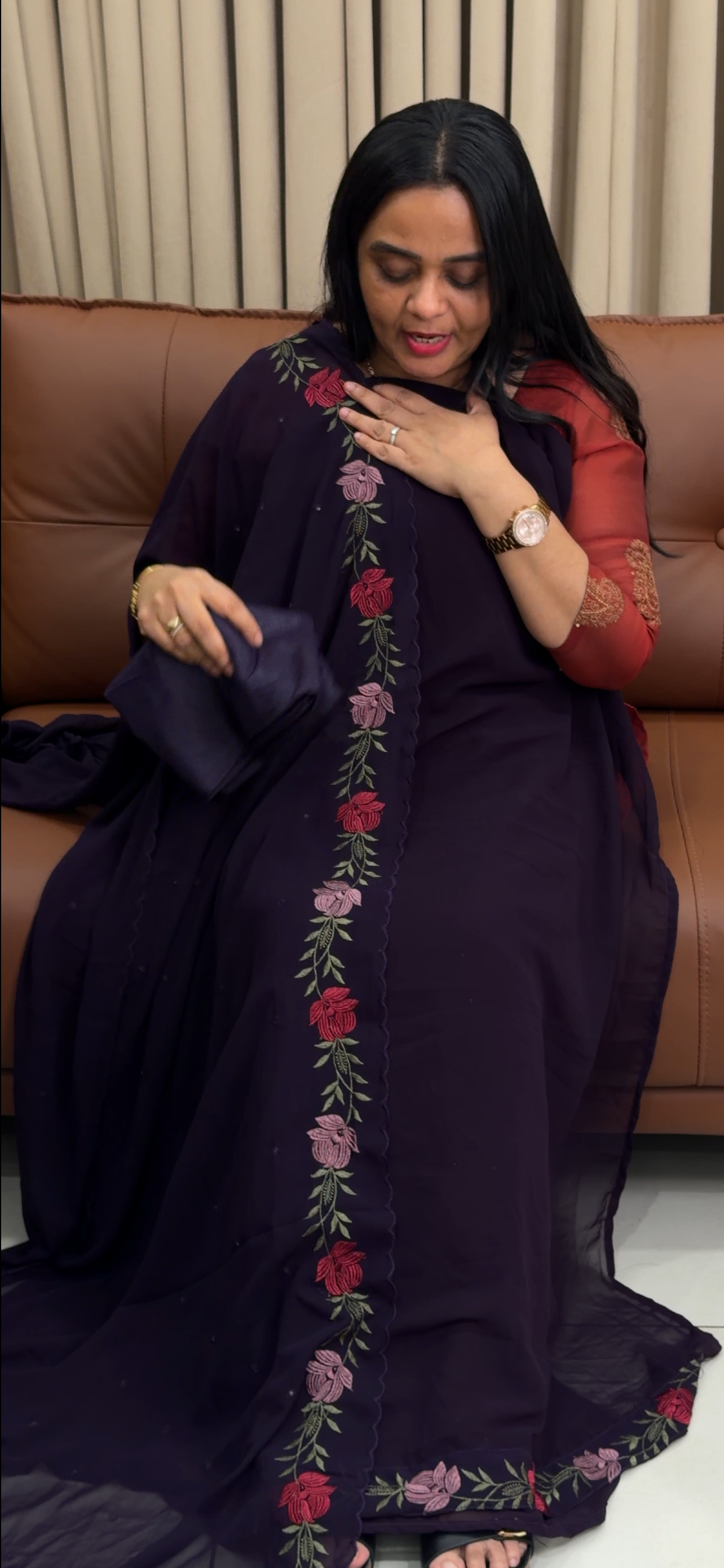 FAUX GEORGETTE UNSTITCHED SALWAR SUITS - IHA 34684