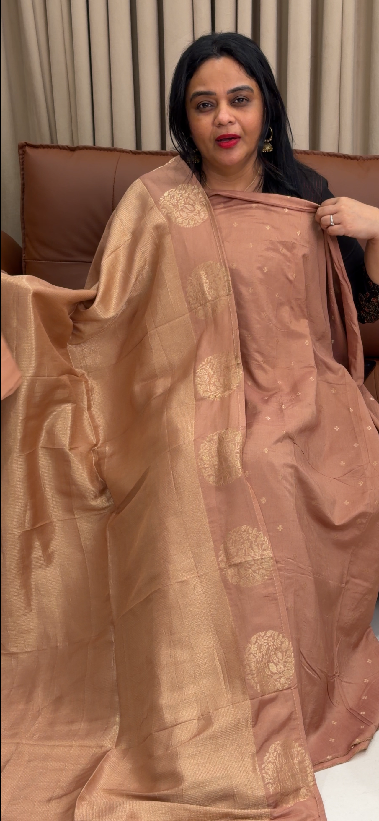 SEMI BANARASI UNSTITCHED SALWAR SUITS - IHA 34478