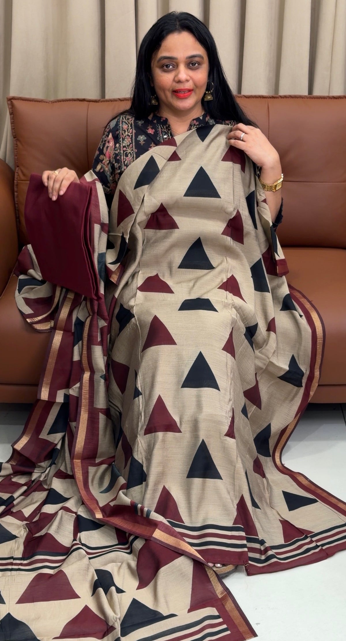 MAHESWARI SILK UNSTITCHED SALWAR SUITS - IHA 35756